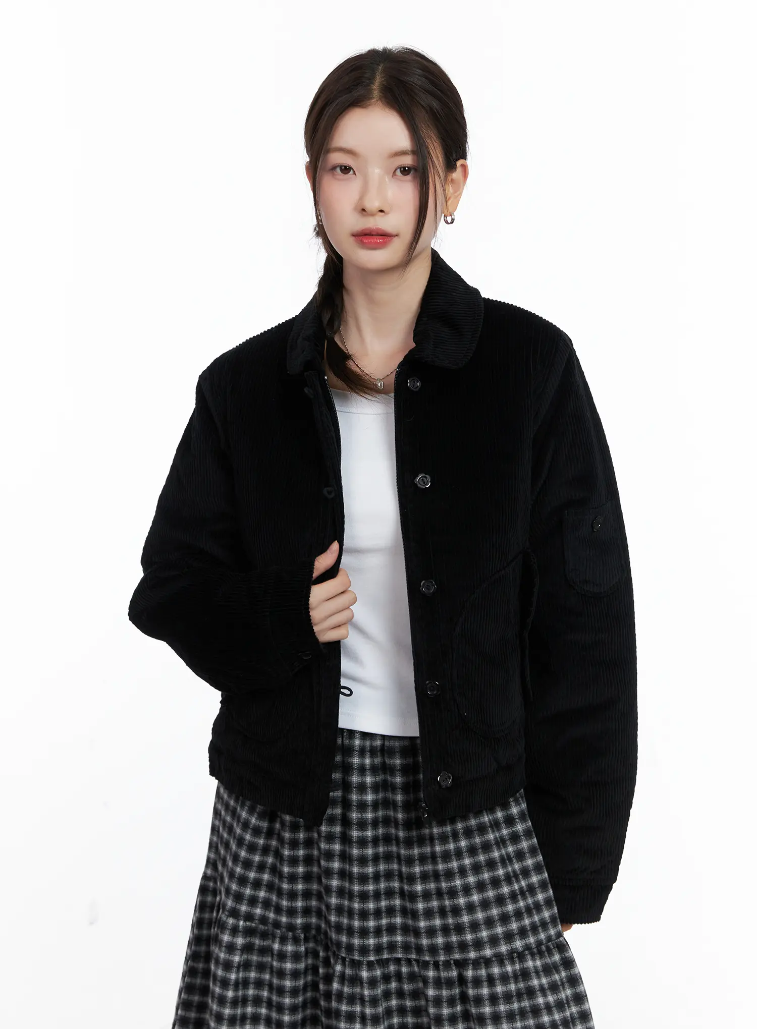 Collared Corduroy Jacket CN519 - Image 8