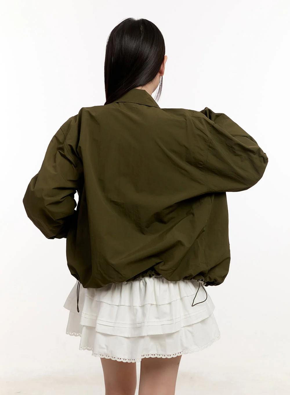 Collared Loose-Fit Windbreaker Jacket CM510 - Image 9