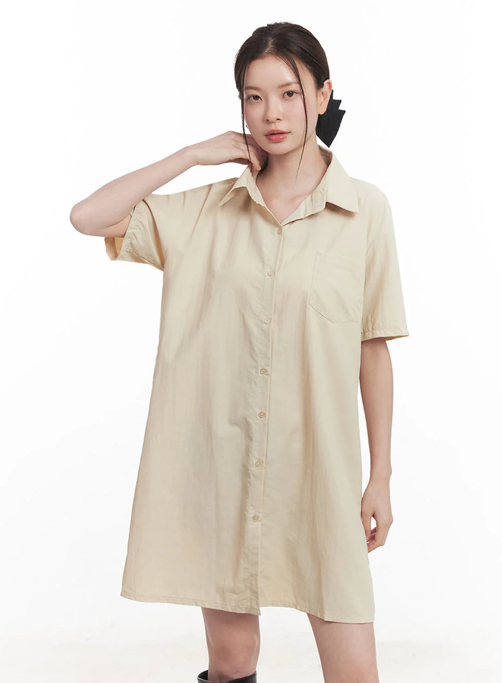 Collared Shirt Mini Dress IY508 - Image 6