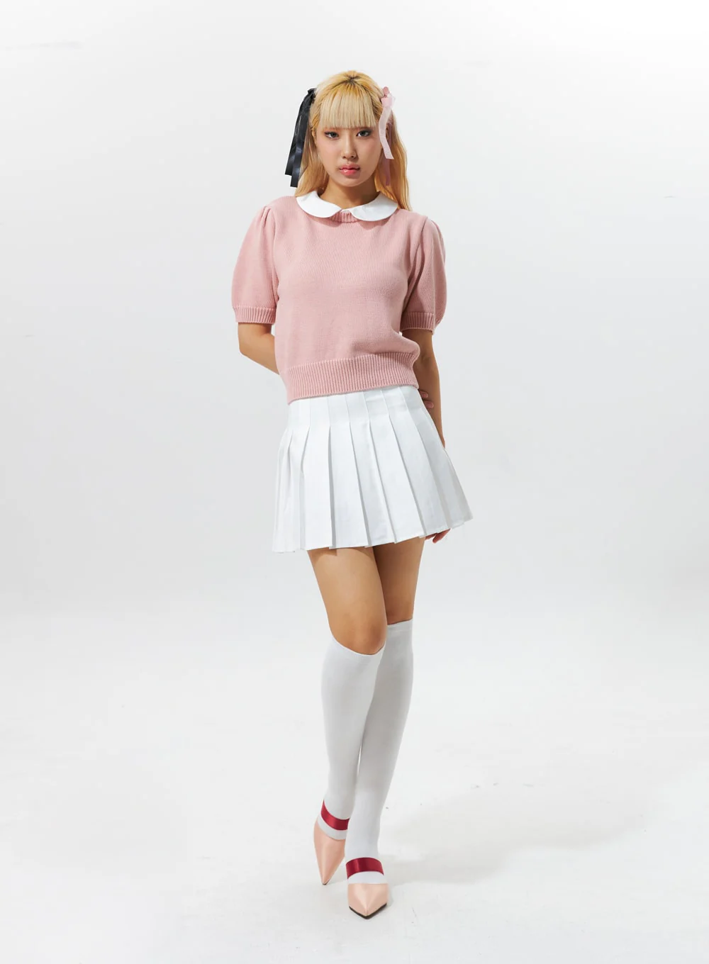 Collared Short-Sleeve Knit IG320 - Image 3