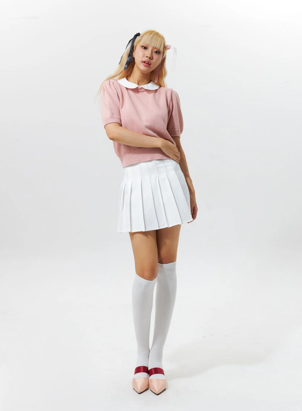 Collared Short-Sleeve Knit IG320 - Image 7