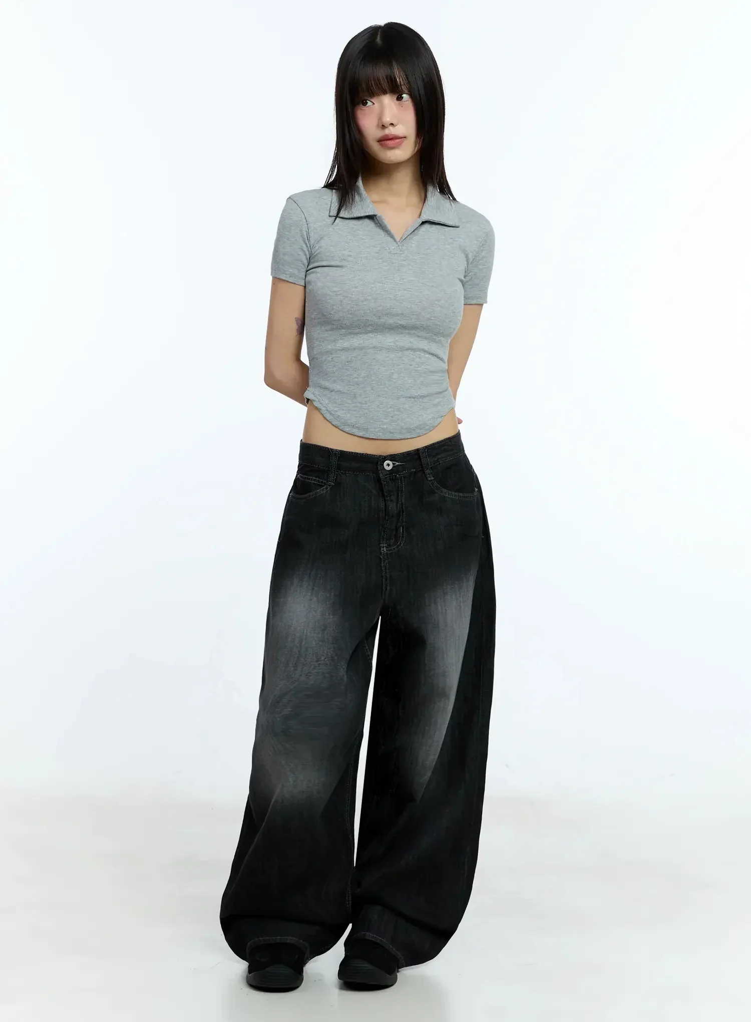Collared Slim-Fit Tee IU524 - Image 3