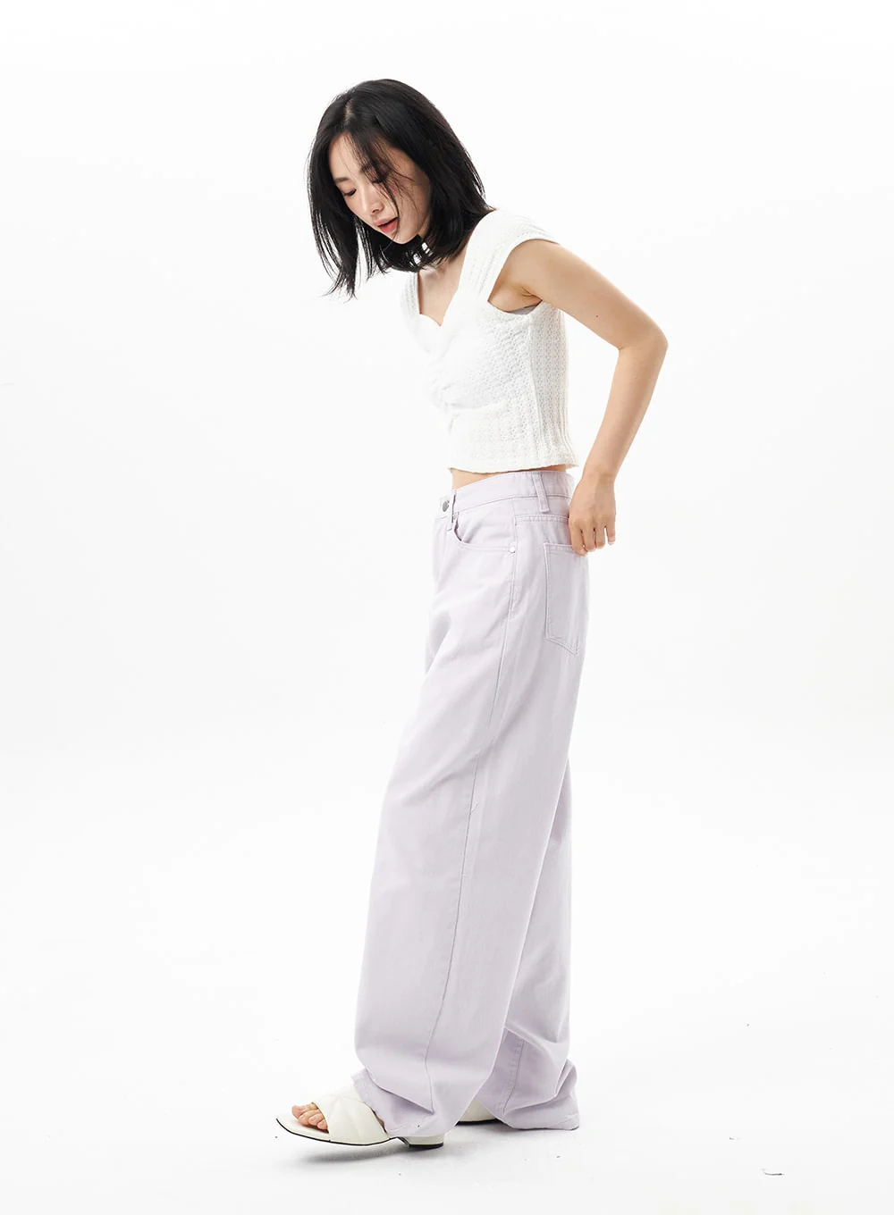 Color Wide Pants OU312 - Image 3