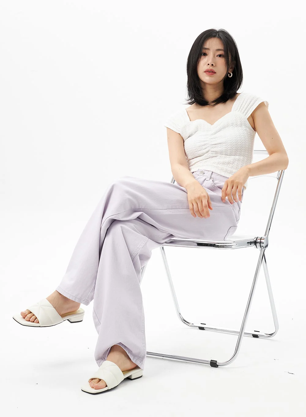 Color Wide Pants OU312 - Image 8
