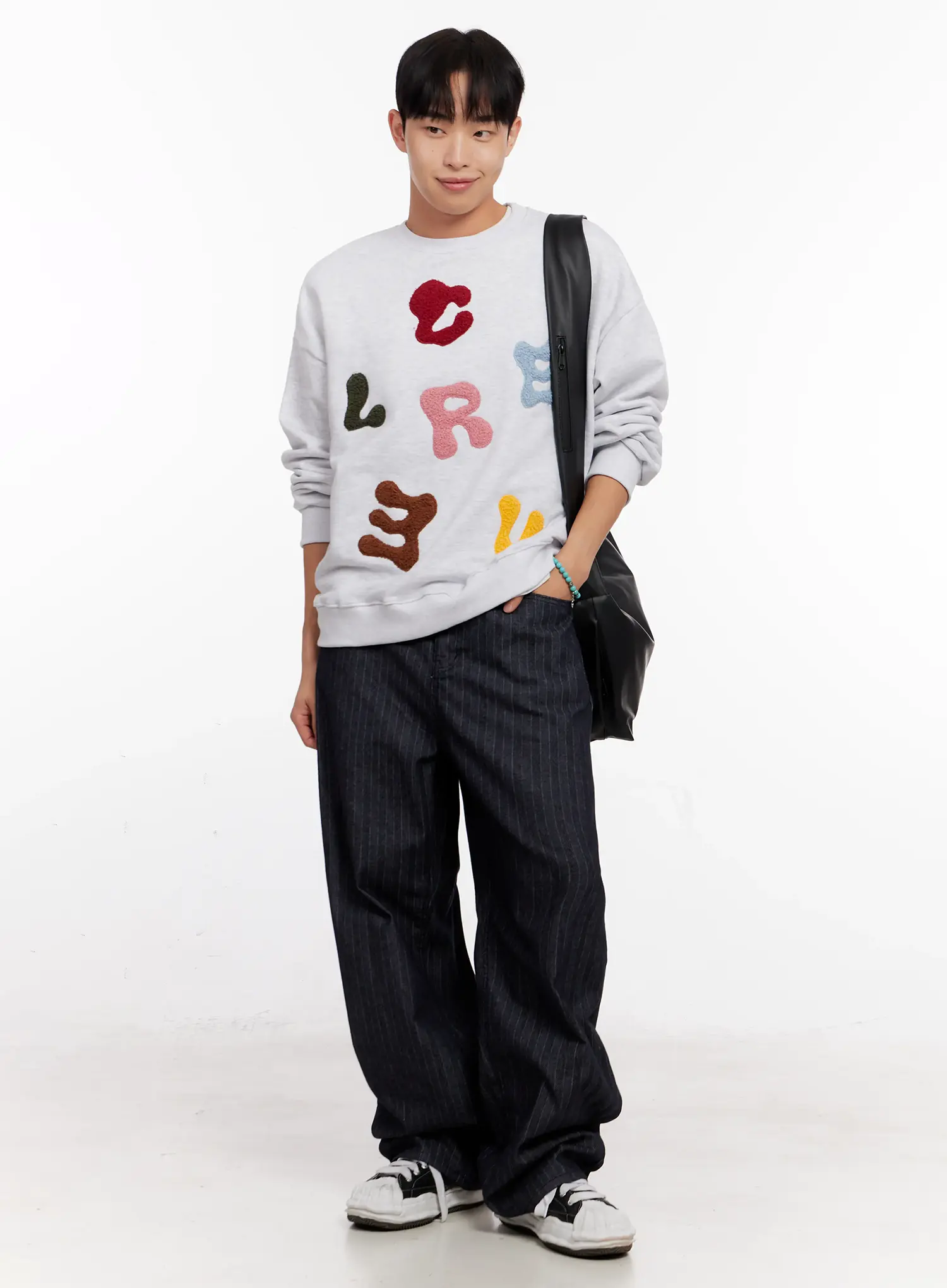 Colorful Patched Graphic Sweatshirt IO523 - Image 9