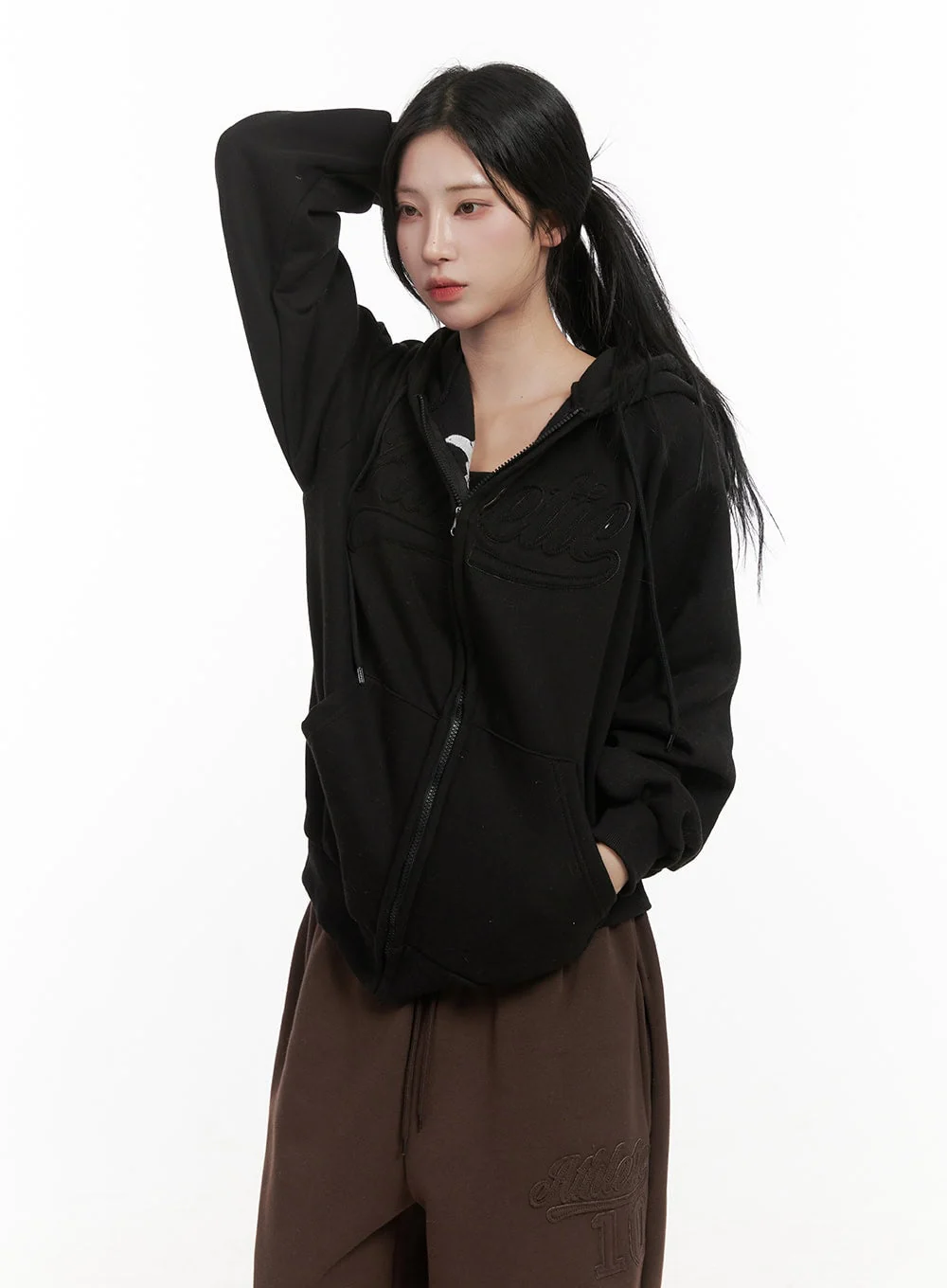 Comfy Patch Zip-Up Hoodie CD404 - Image 11