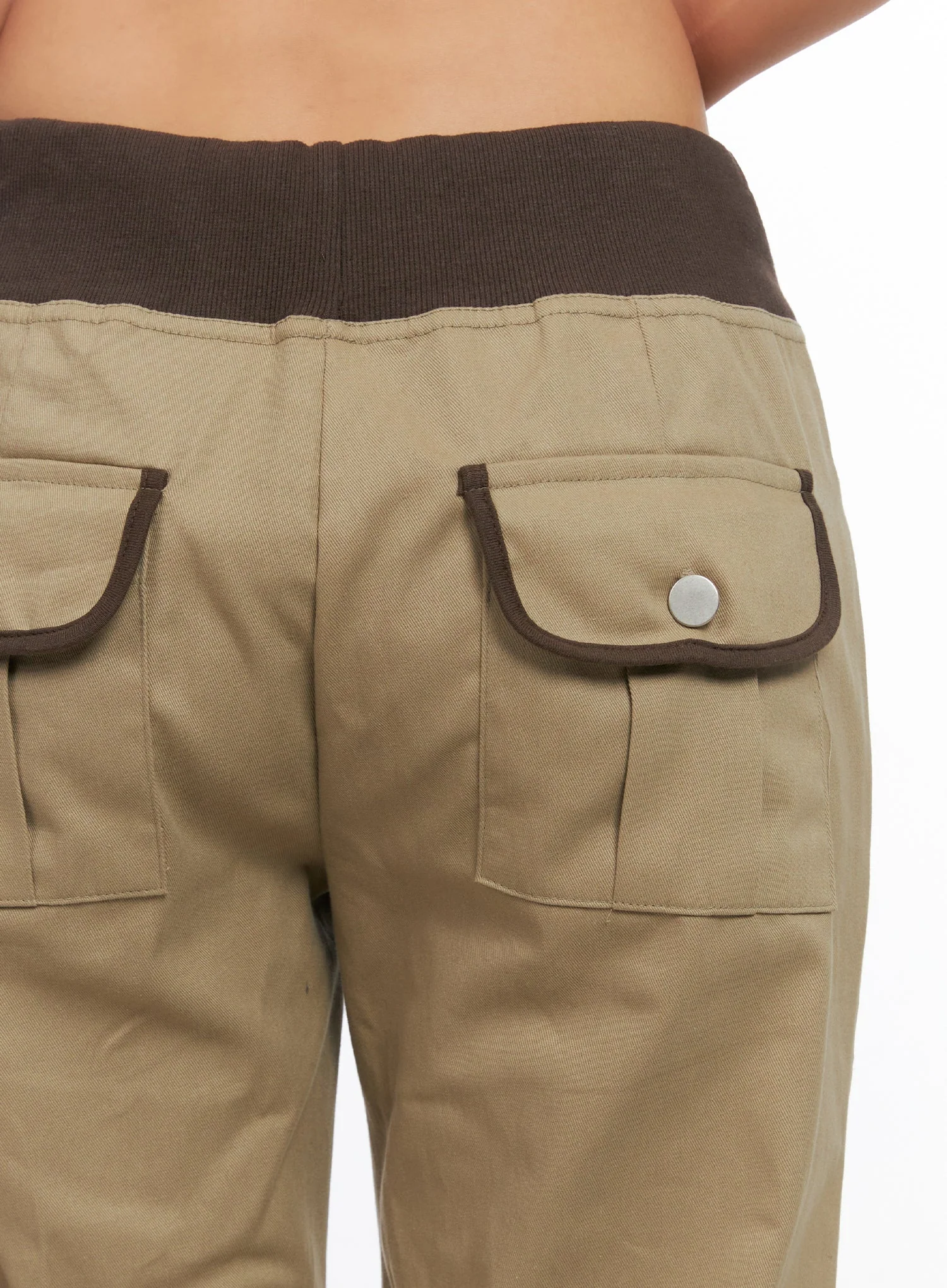 Contrast Bootcut Cotton Pants CO515 - Image 6