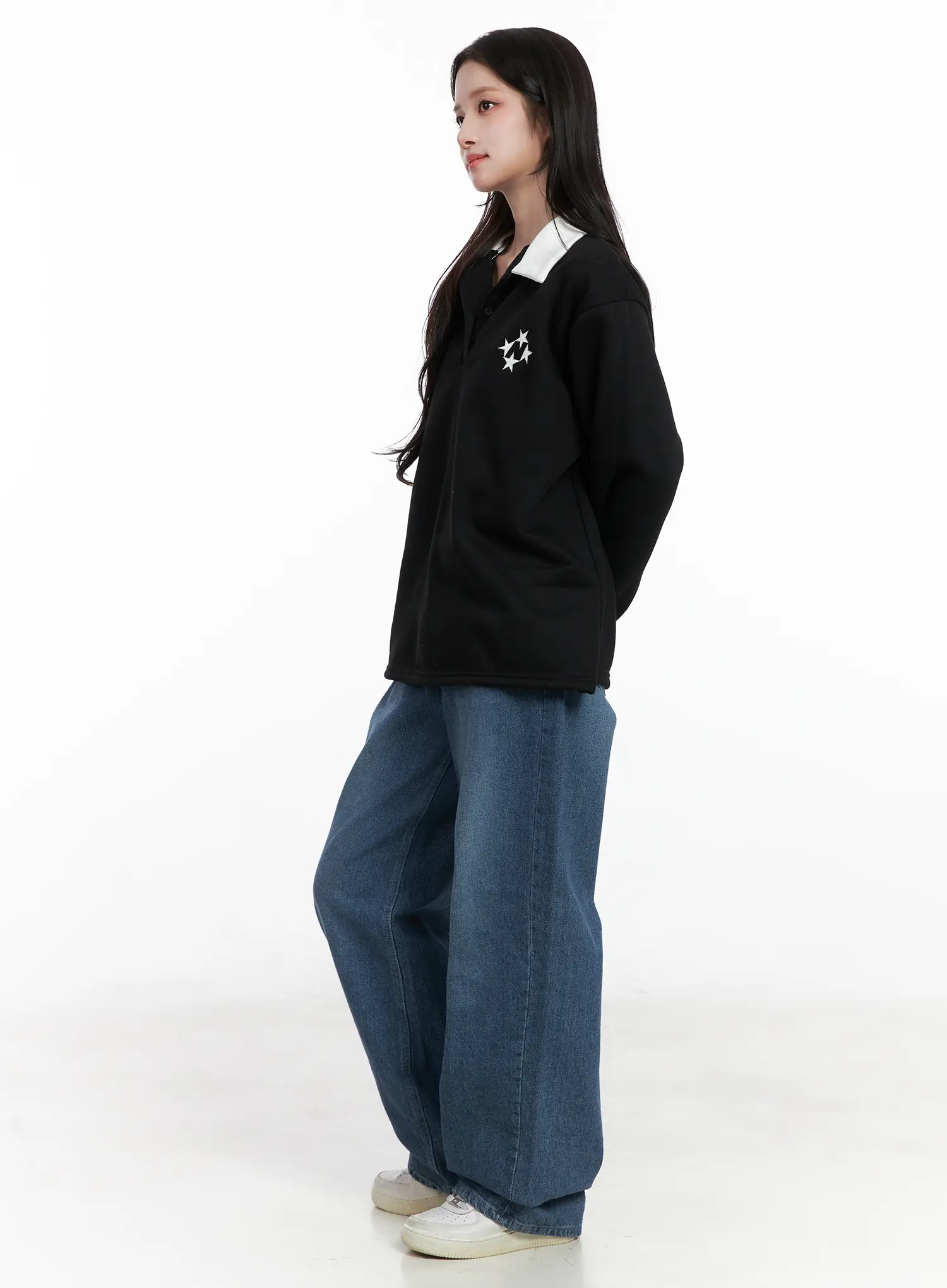 Contrast Color Collar Long Sleeve CN5265 - Image 4