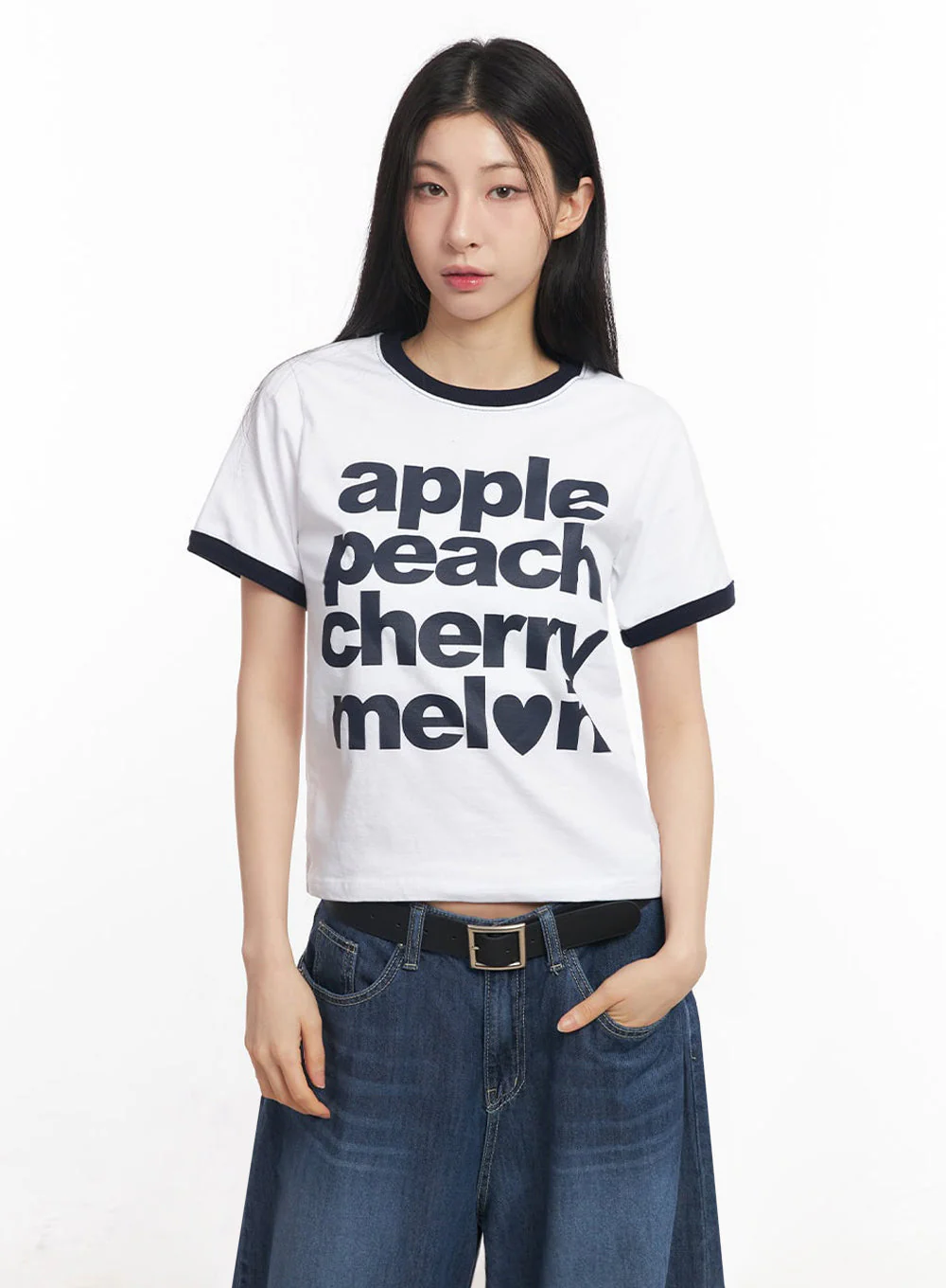 Contrast Graphic Crop Top IY529 - Image 15