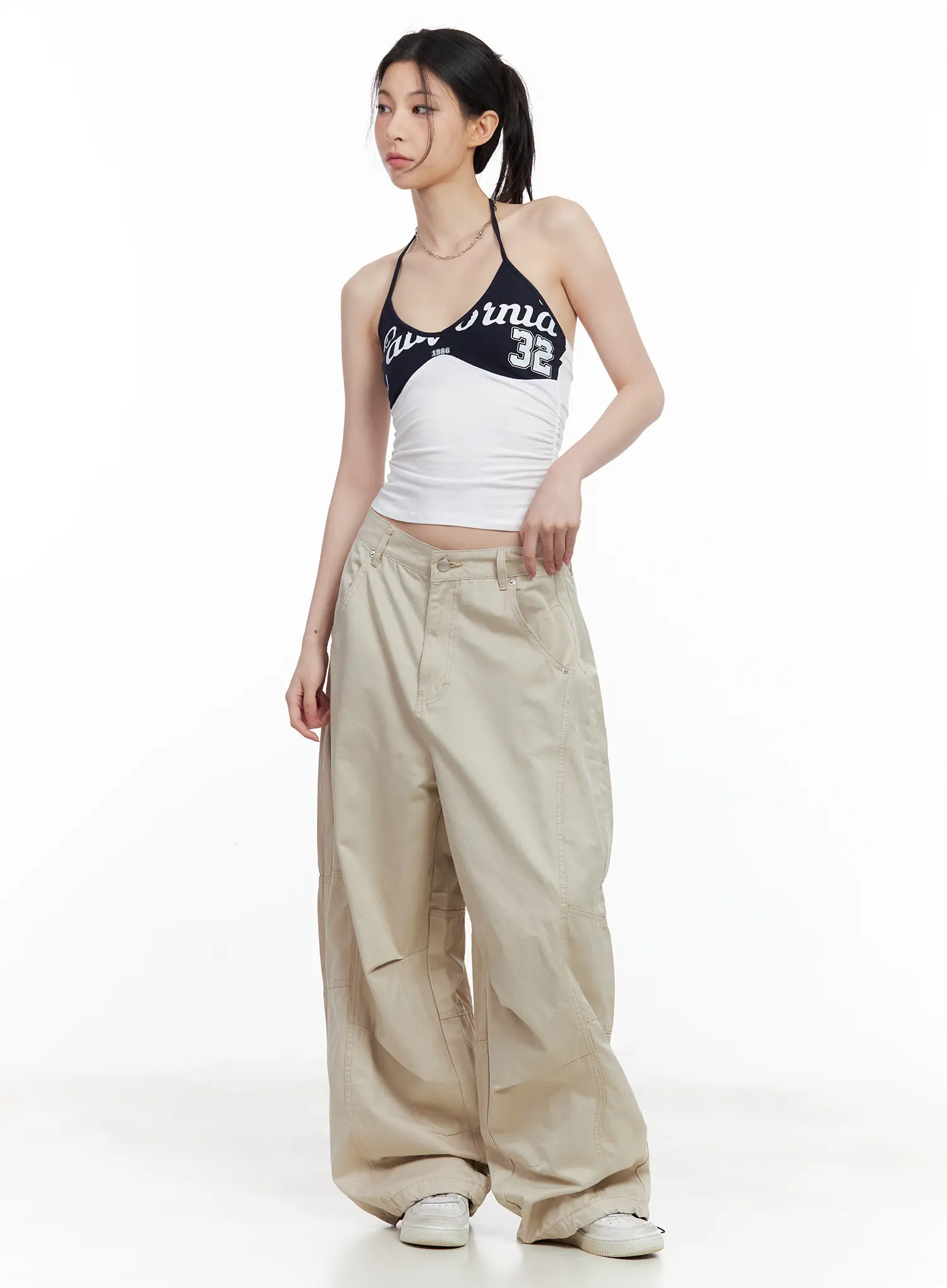 Contrast Graphic Halter Top CU530 - Image 4