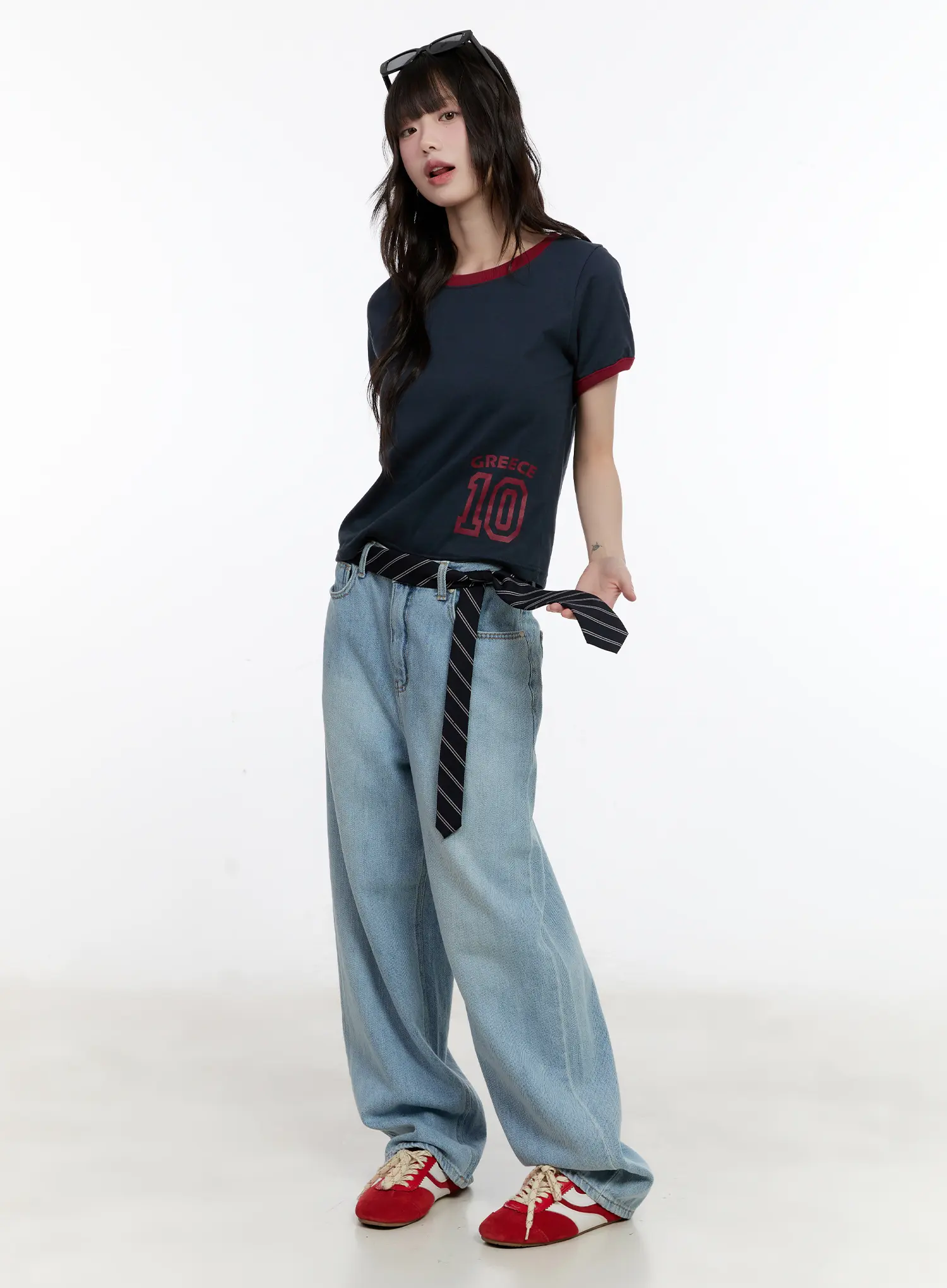 Contrast Trim Graphic Baby Tee CL507 - Image 11
