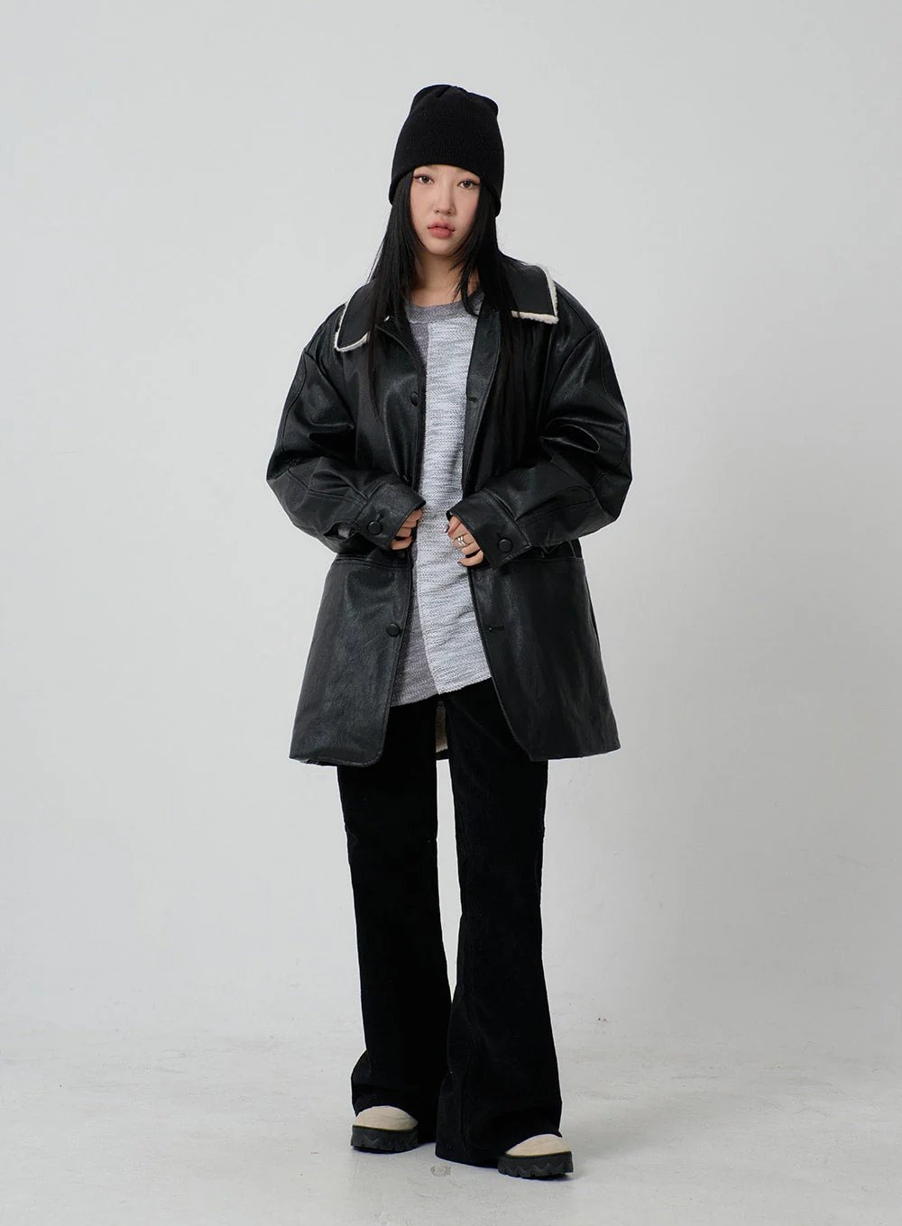 Corduroy Bootcut Pants CJ304 - Image 4