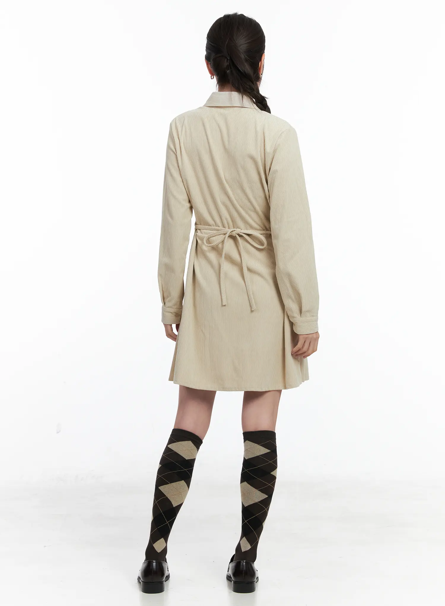 Corduroy Button-Up Mini Dress CN518 - Image 9