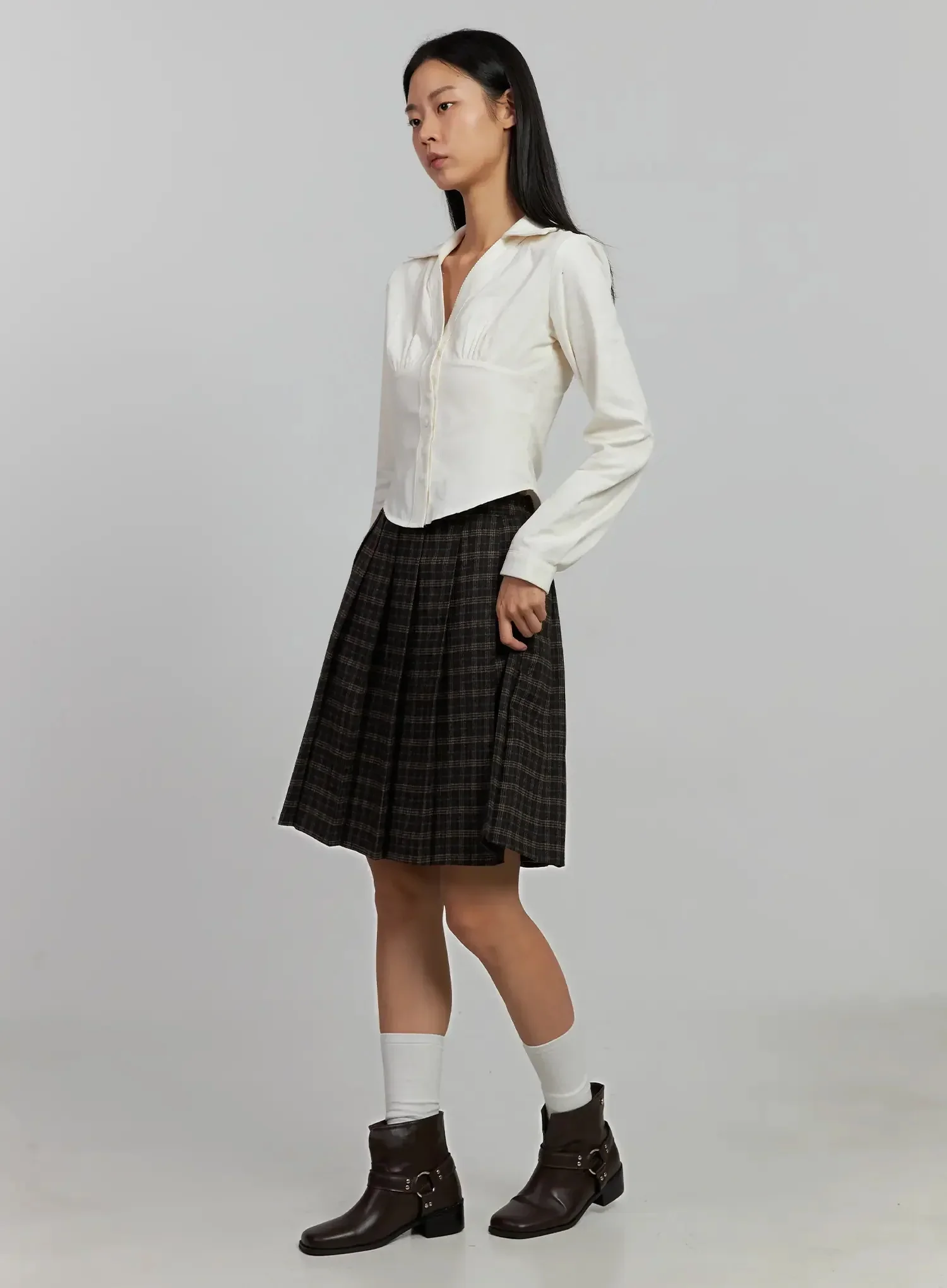 Corduroy Pintuck Blouse IJ502 - Image 10
