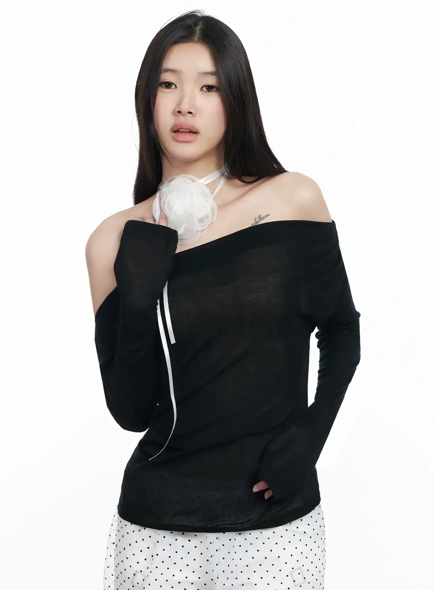 Corsage Neck Scarf IM504 - Image 4