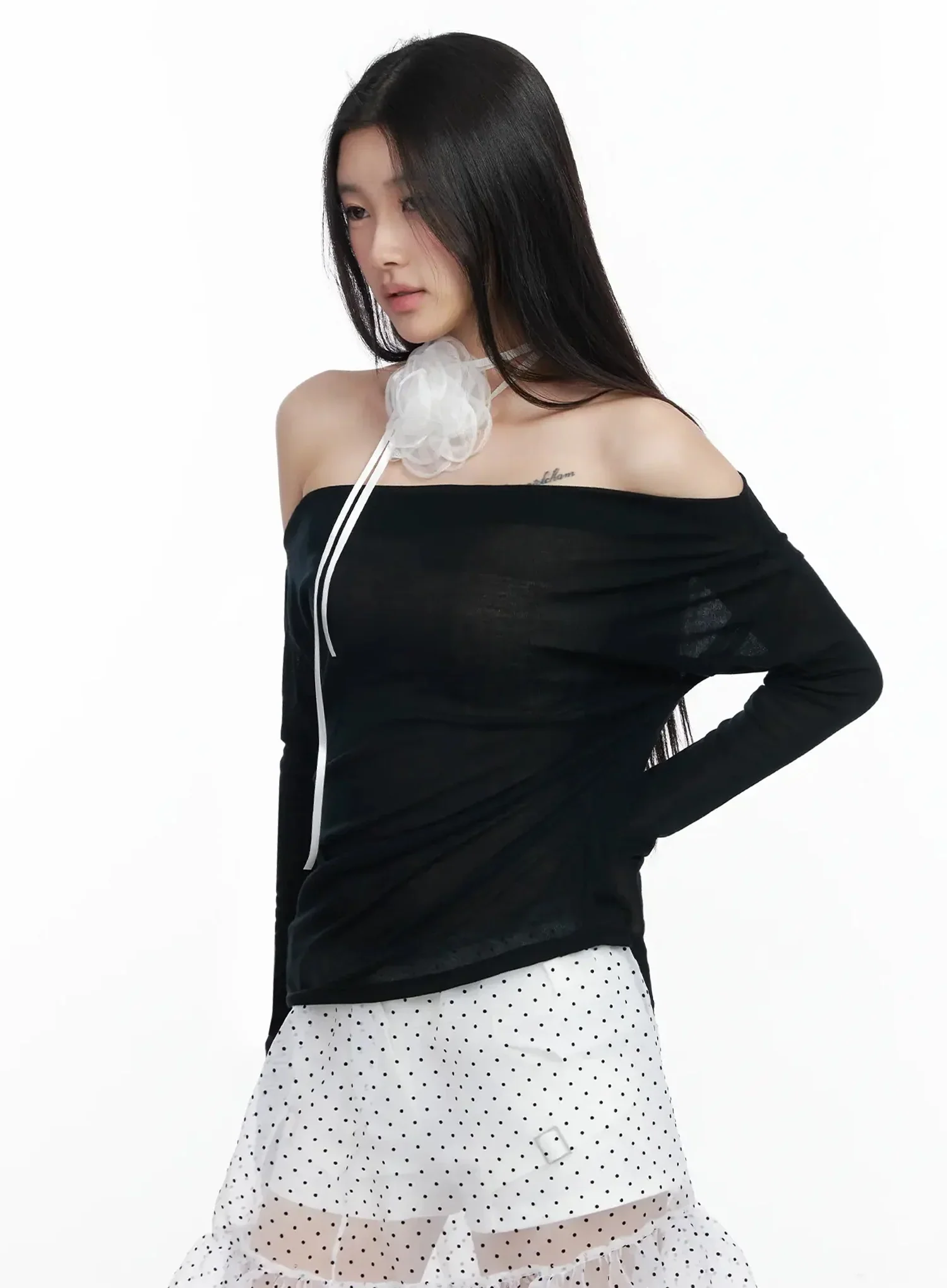 Corsage Neck Scarf IM504 - Image 5