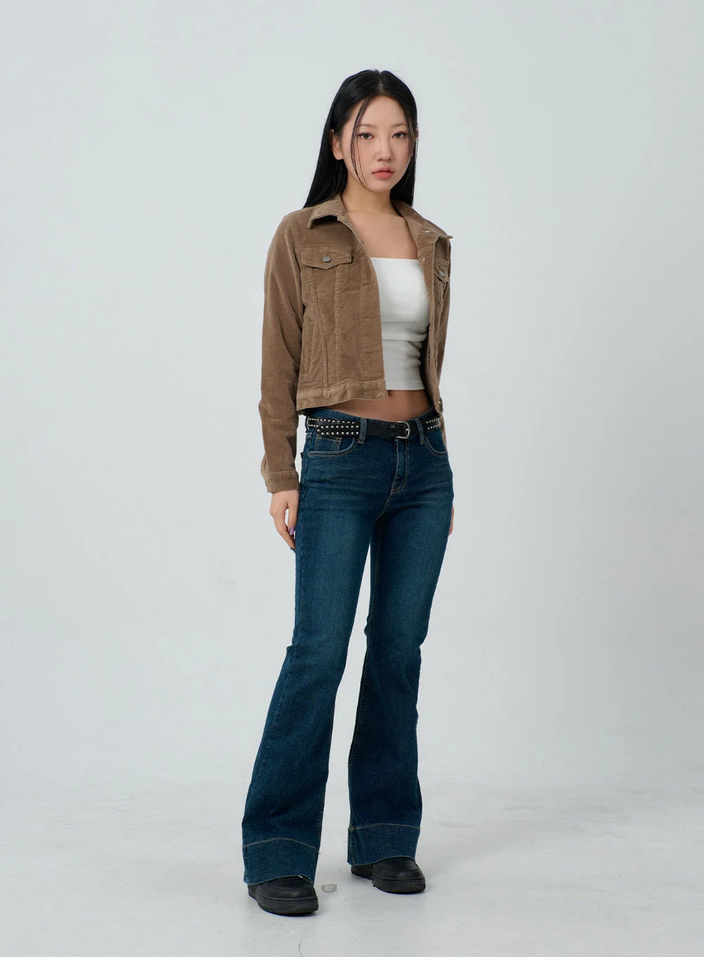 Cotton Blend Button Cropped Jacket CJ303 - Image 7