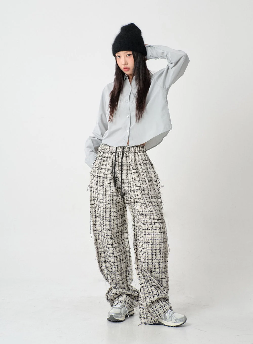 Cotton Cropped Long Sleeve T-Shirt IS15 - Image 5