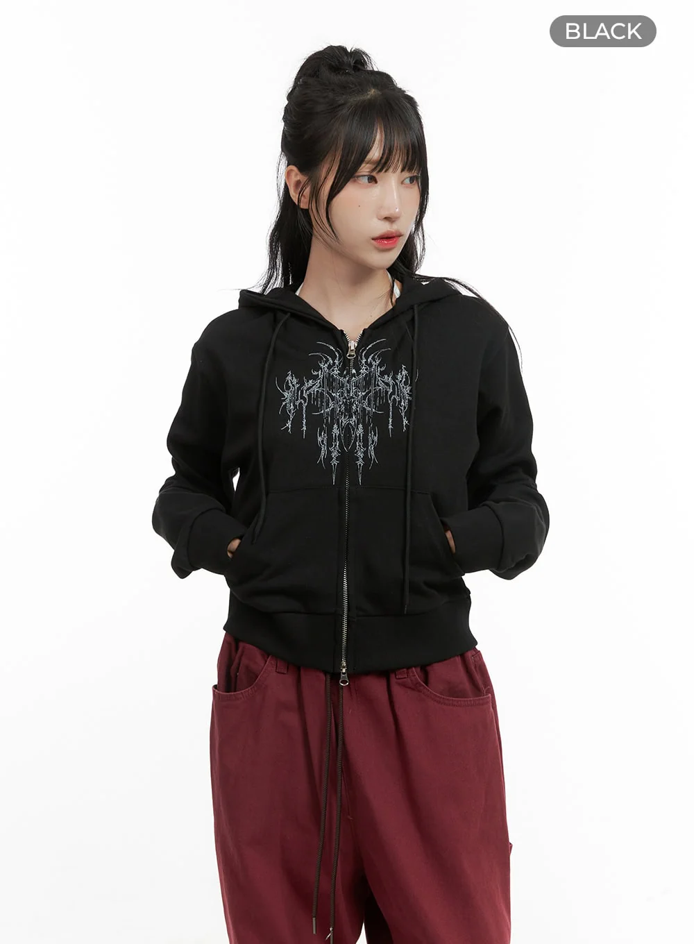 Cotton Graphic Hoodie Jacket CG420 - Image 6