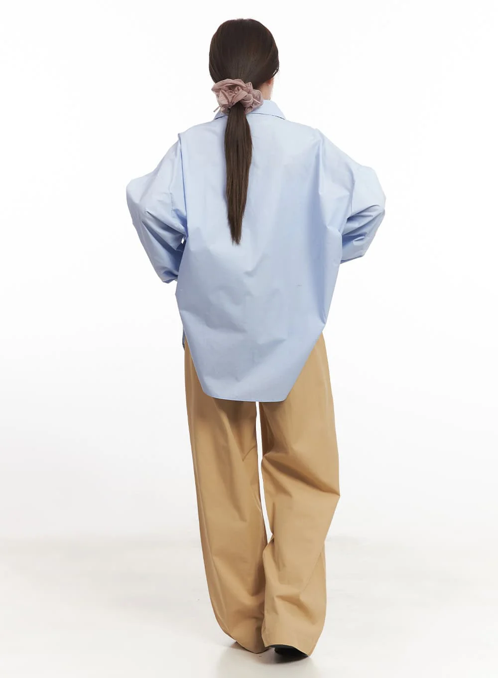 Cotton Oversized Button-Up Shirt CA502 - Image 7