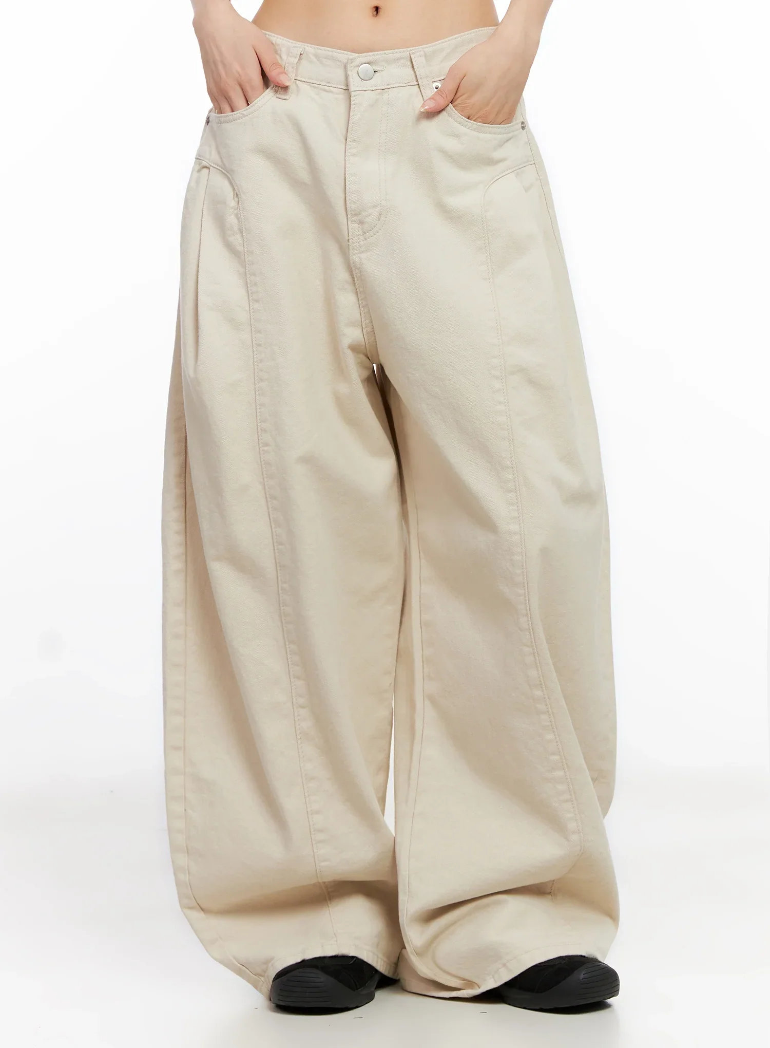 Cotton Oversized Wide-Leg Pants IG508