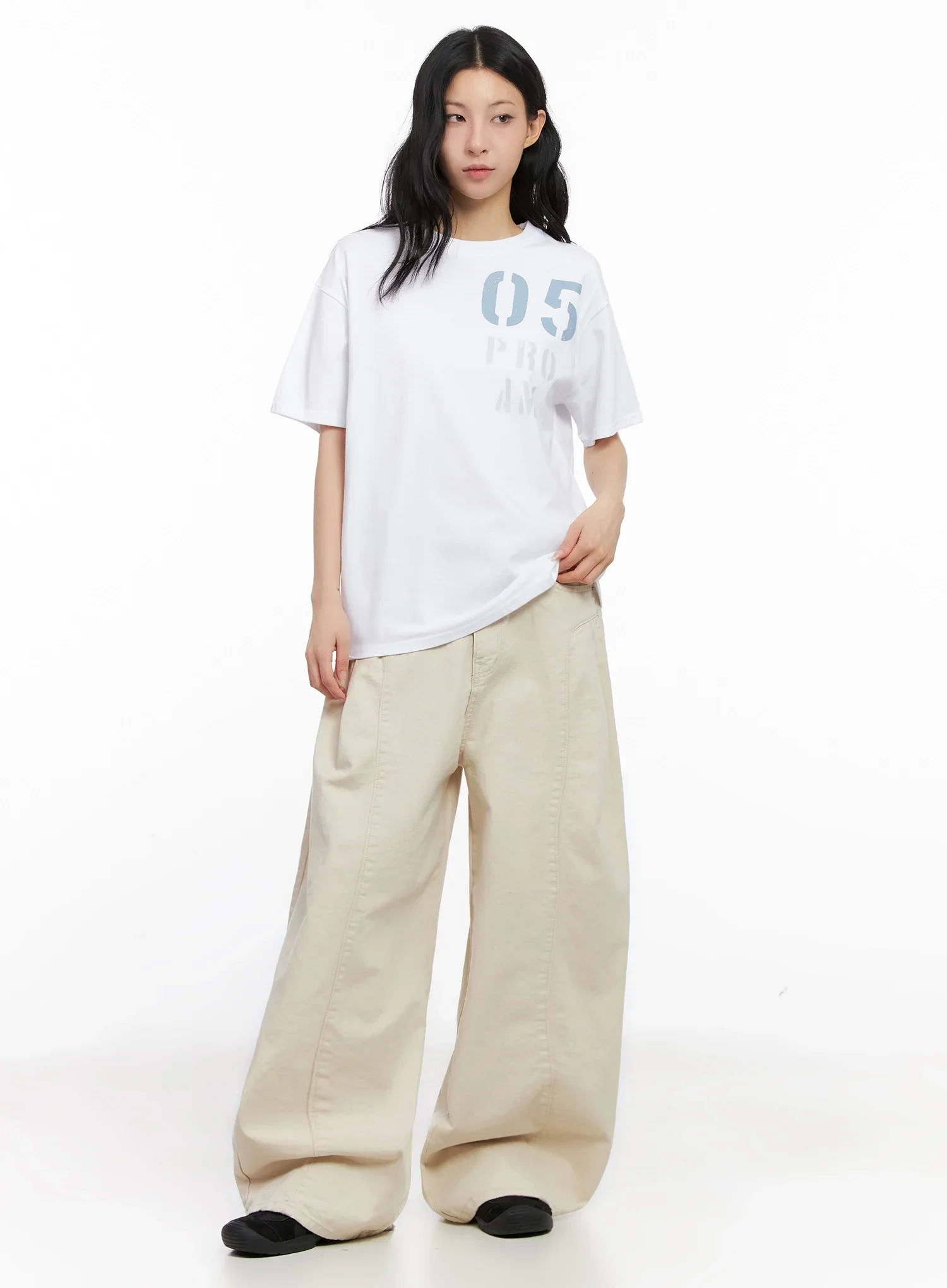 Cotton Oversized Wide-Leg Pants IG508 - Image 14