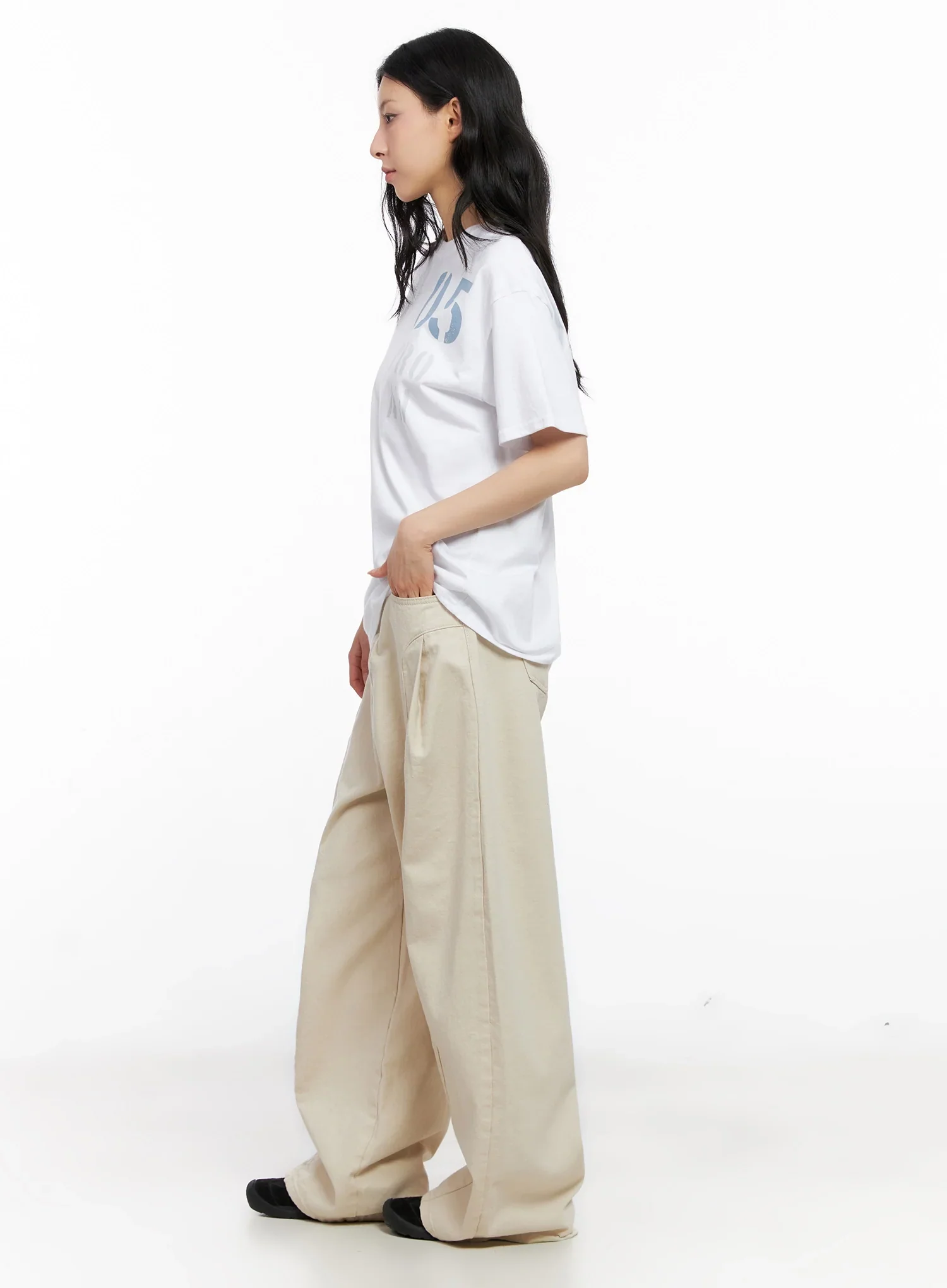 Cotton Oversized Wide-Leg Pants IG508 - Image 15