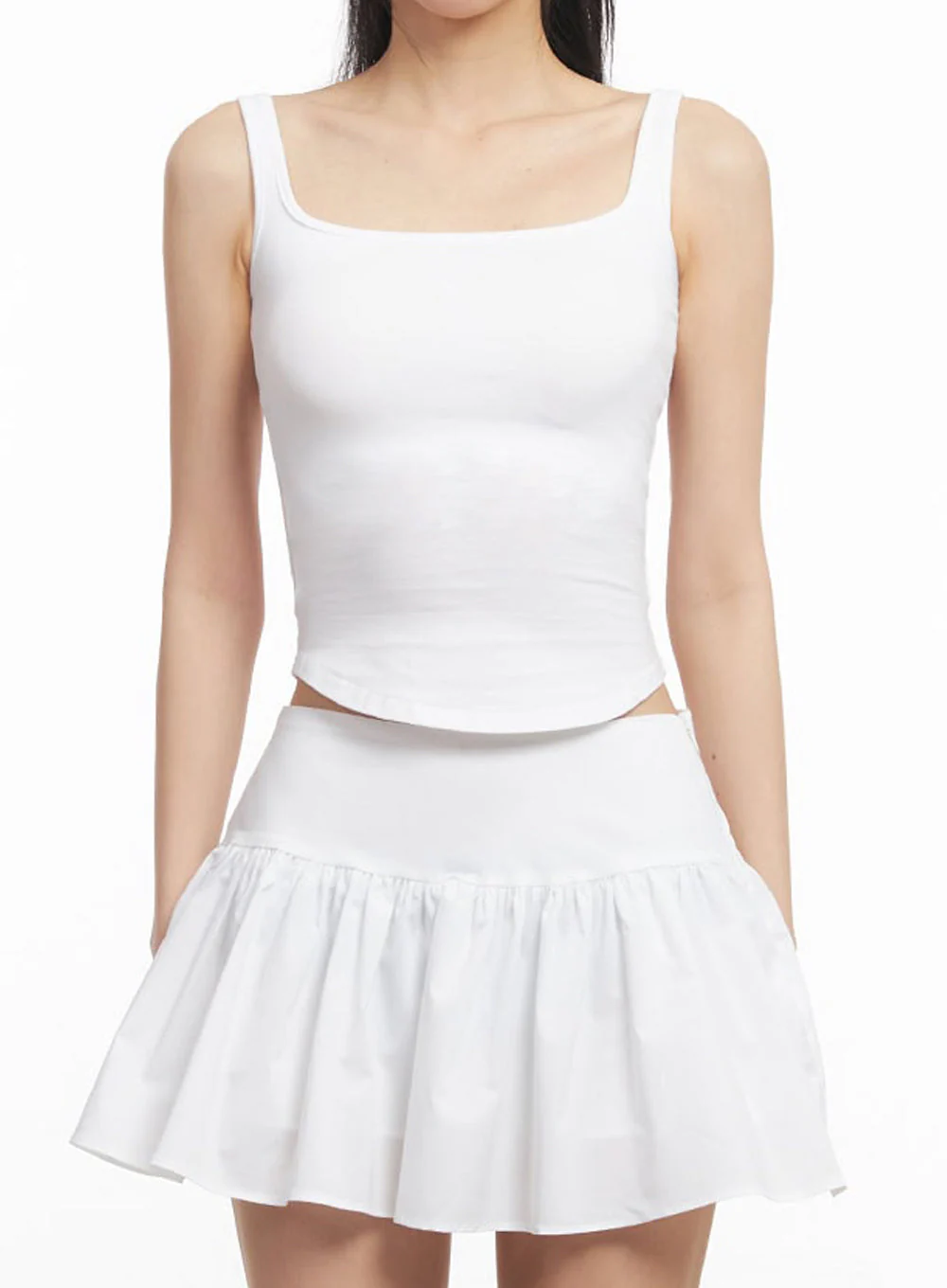 Cotton Square-Neck Tank Top IU504 - Image 3