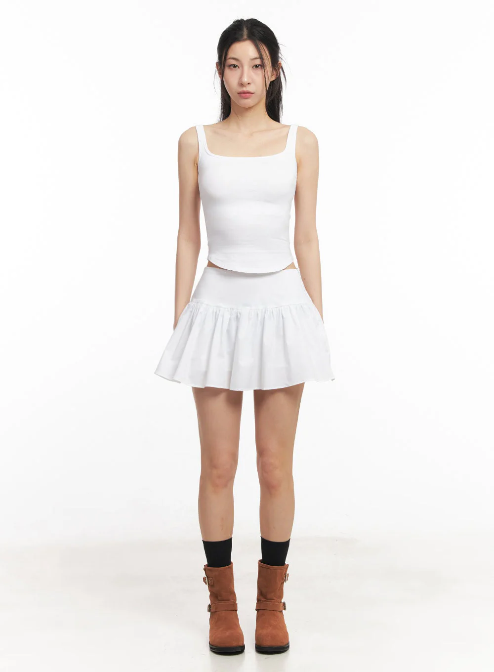 Cotton Square-Neck Tank Top IU504 - Image 4