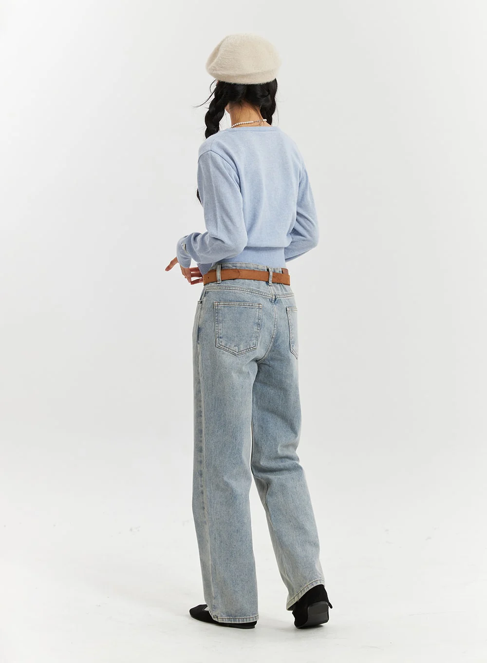 Cozy Cropped Knit Sweater OD320 - Image 4