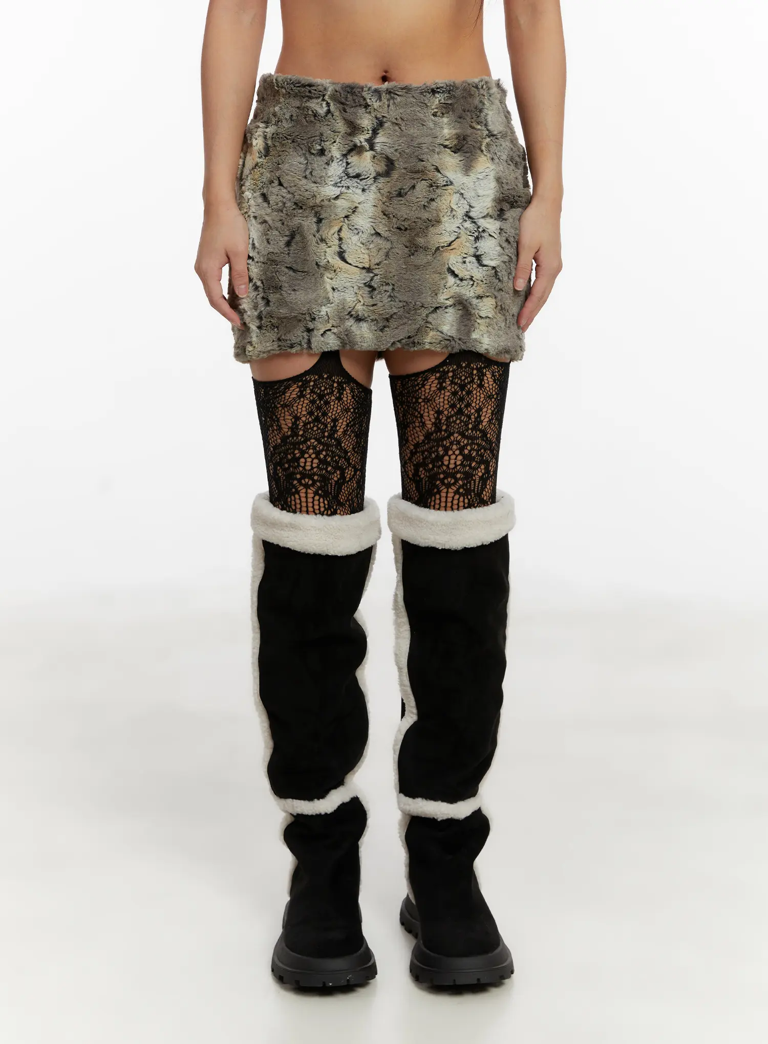 Cozy Faux Fur Mini Skirt CD517 - Image 8
