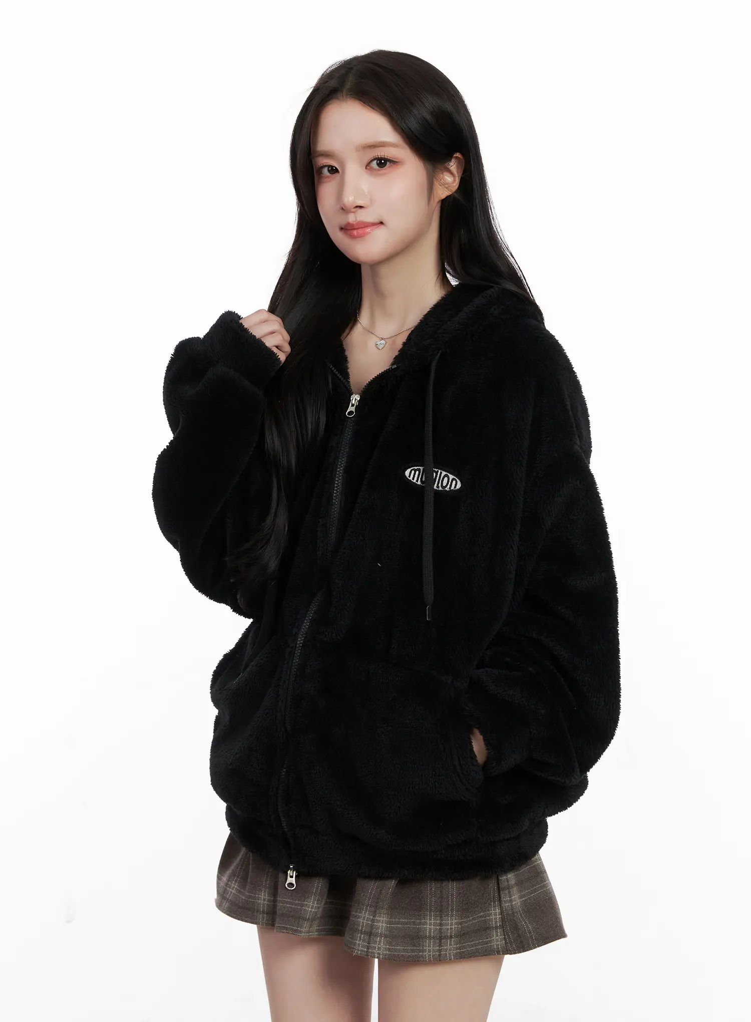Cozy Fleece Zip-Up Hoodie CN527 - Image 10