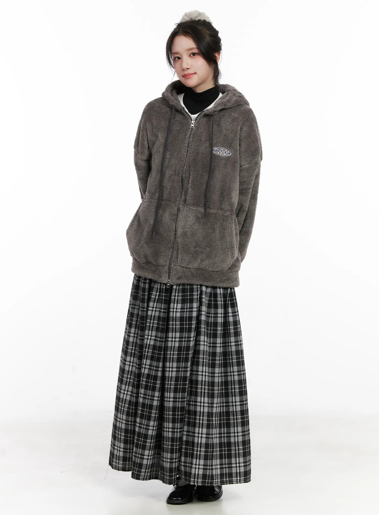 Cozy Fleece Zip-Up Hoodie CN527 - Image 3