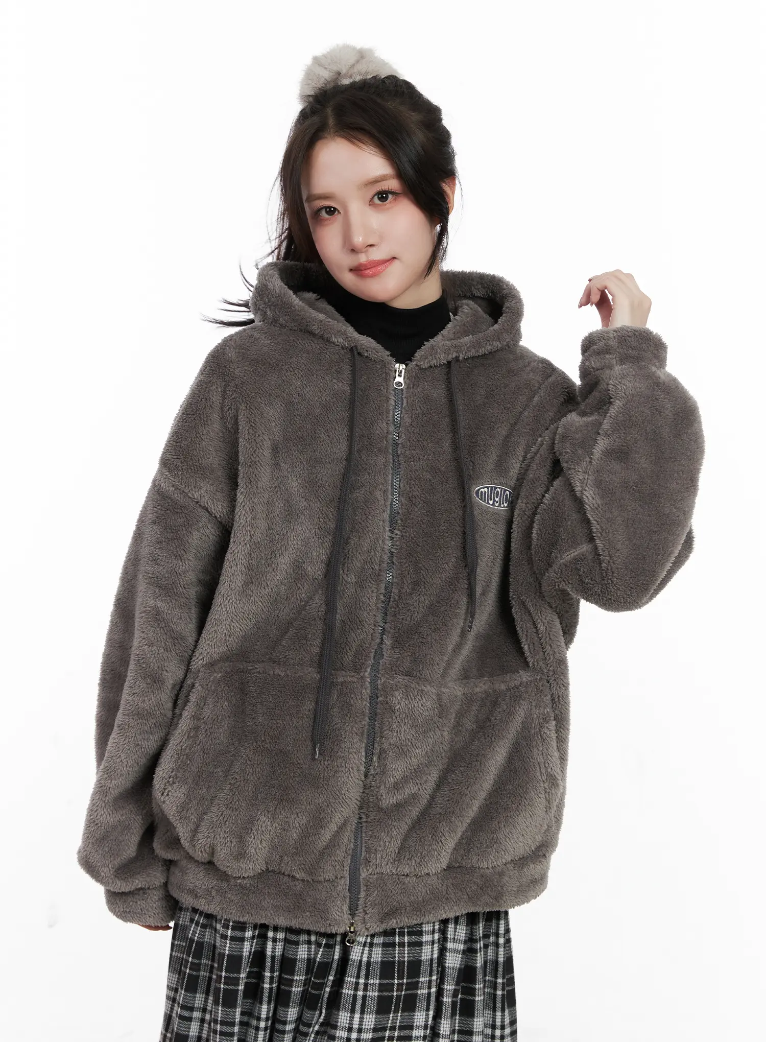 Cozy Fleece Zip-Up Hoodie CN527 - Image 8