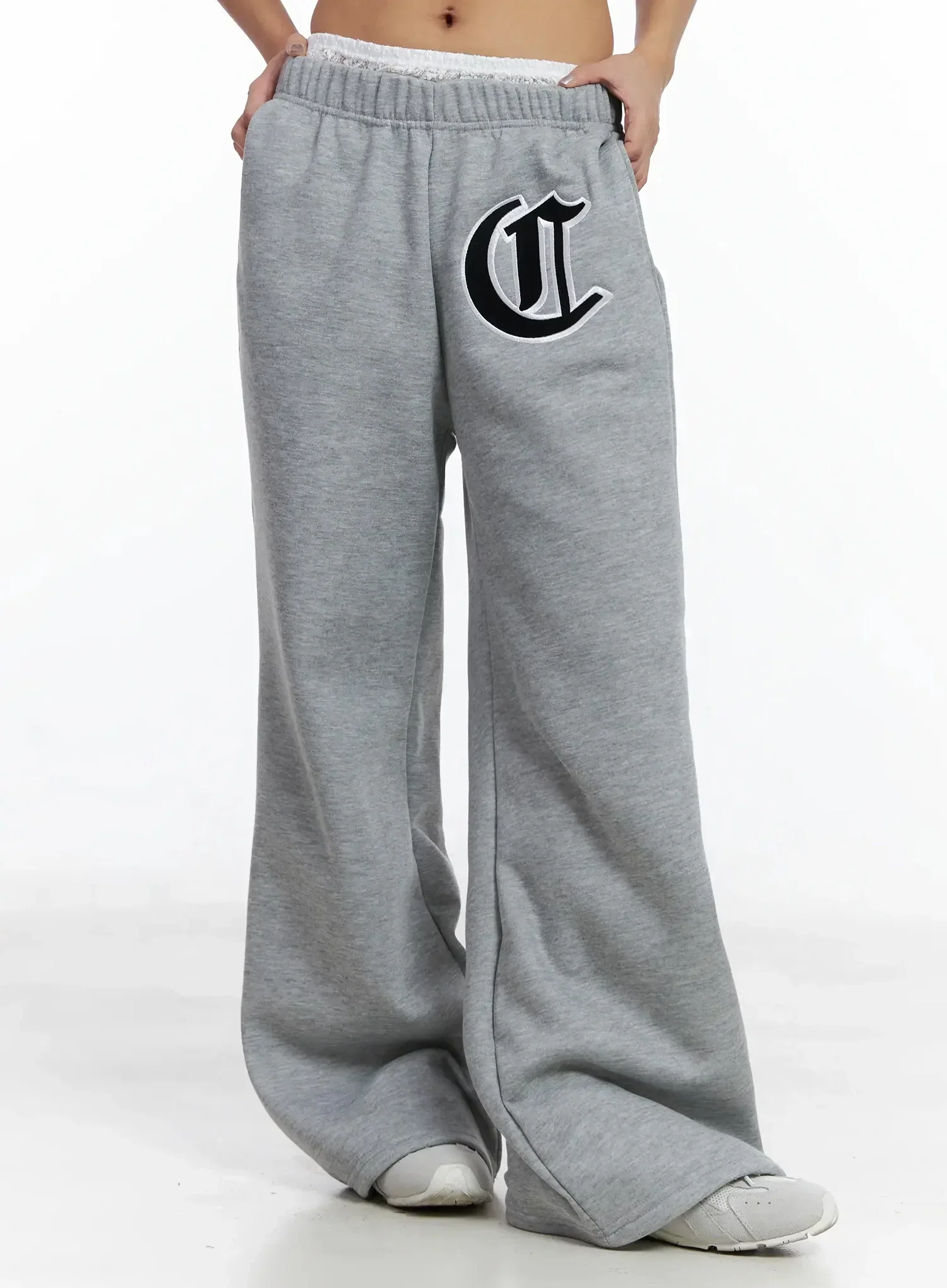 Cozy Graphic Thermal Wide-Leg Sweatpants IN528 - Image 6