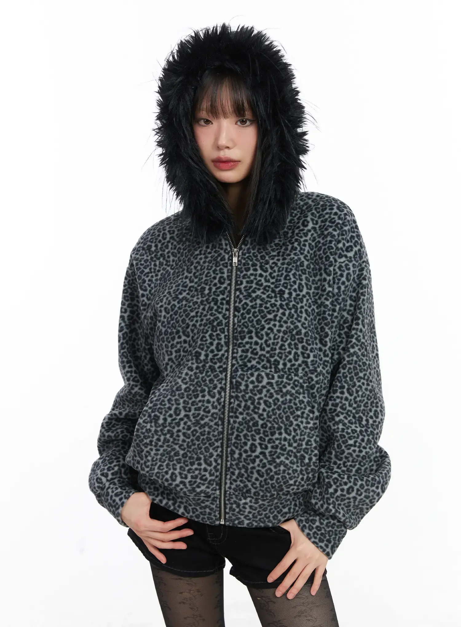 Cozy Hooded Zip-Up CD519 - Image 9