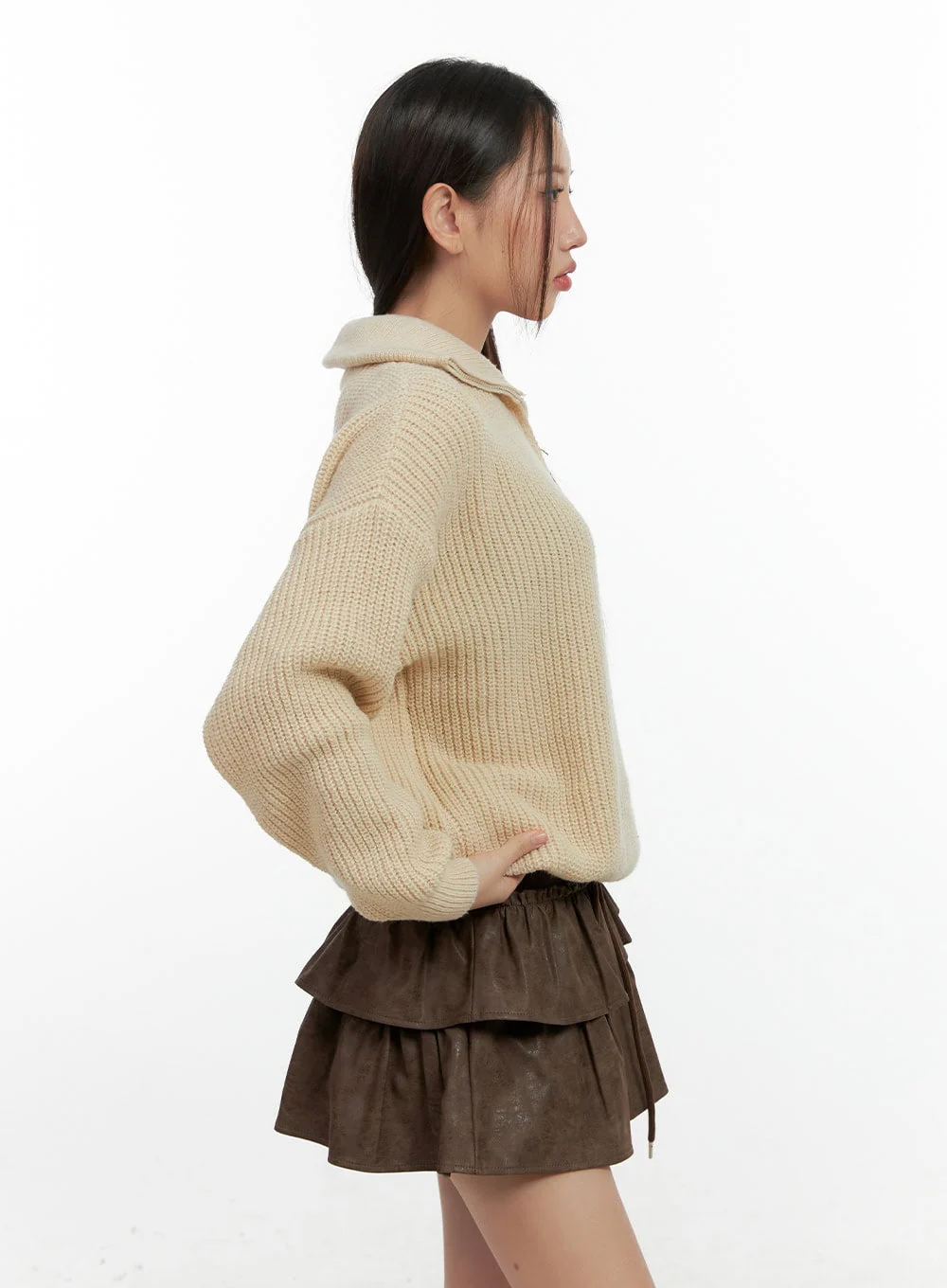 Cozy Knit Half Zip Sweater CN412 - Image 8