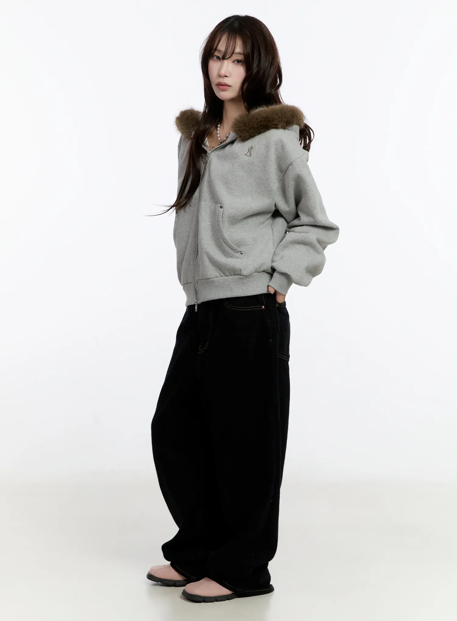 Cozy Oversized Faux Fur Hoodie CN524 - Image 9