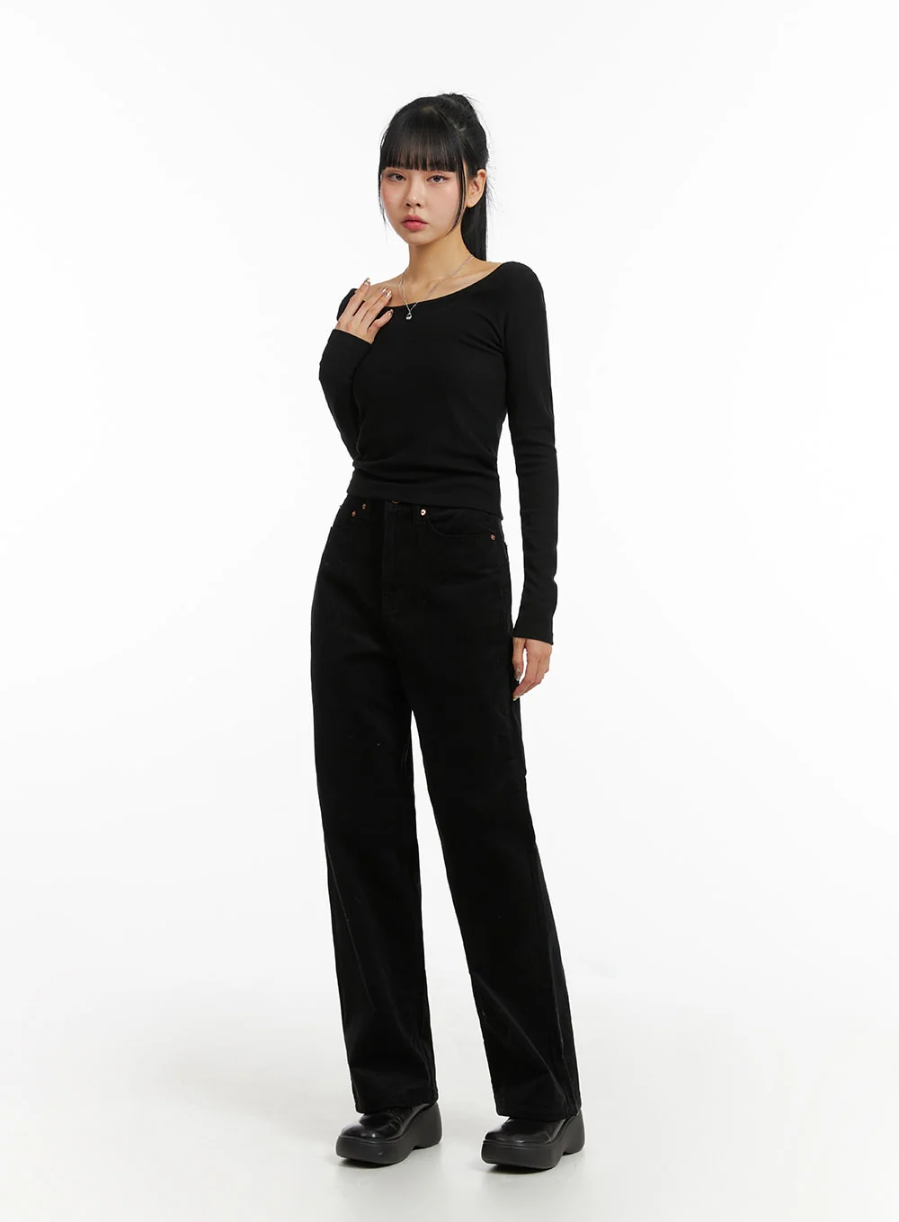 Cozy Solid Corduroy Straight Pants CJ412 - Image 6
