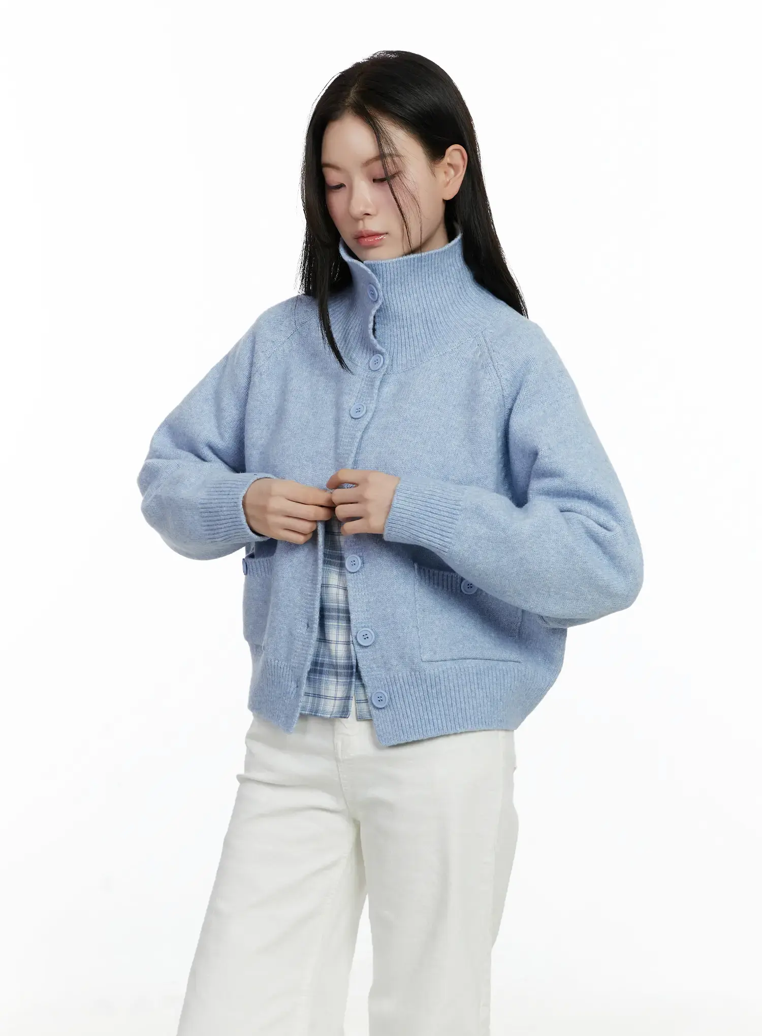 Cozy Two-Way Pocket Cardigan F502 - Image 4