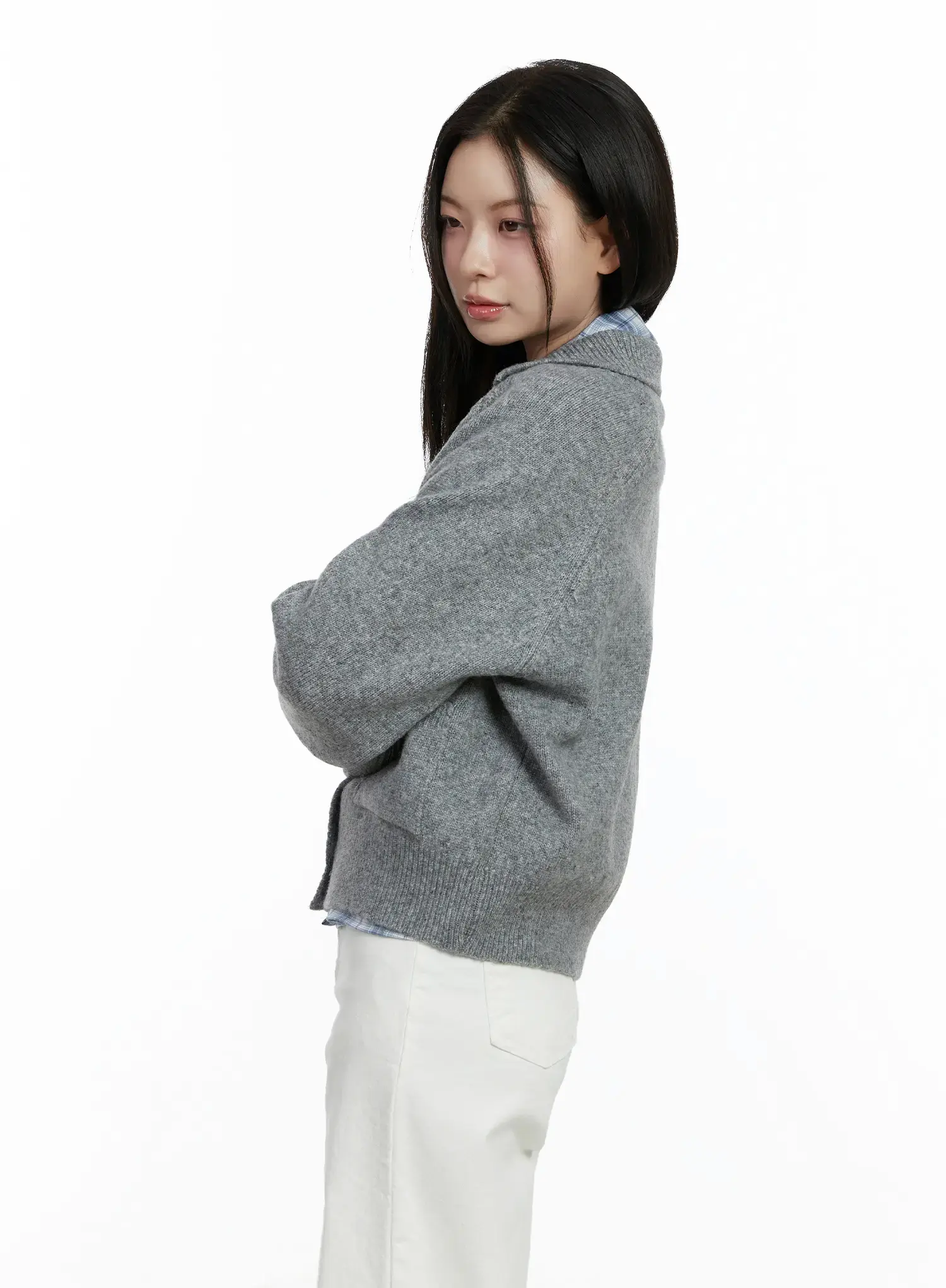 Cozy Two-Way Pocket Cardigan F502 - Image 5