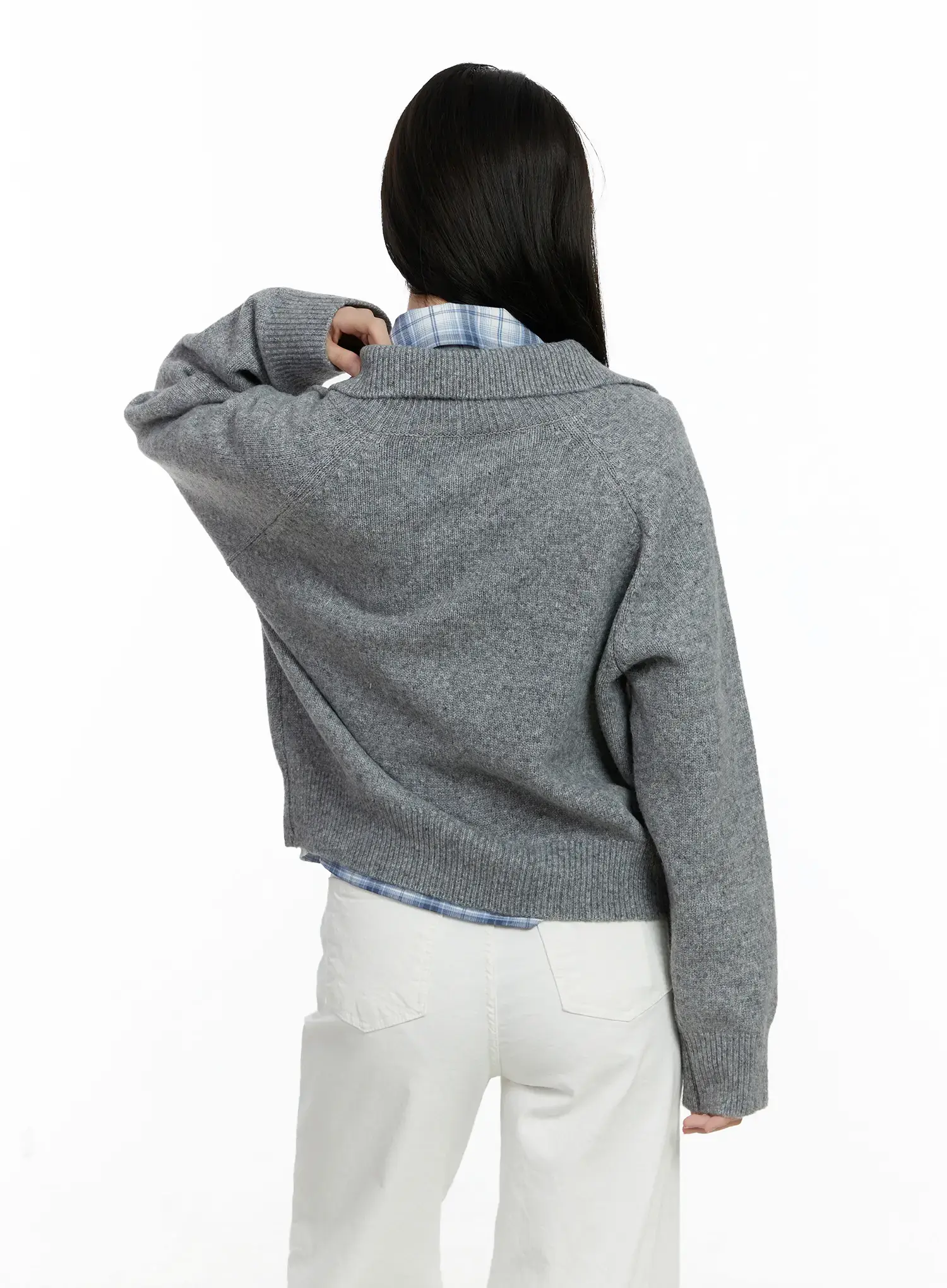 Cozy Two-Way Pocket Cardigan F502 - Image 9
