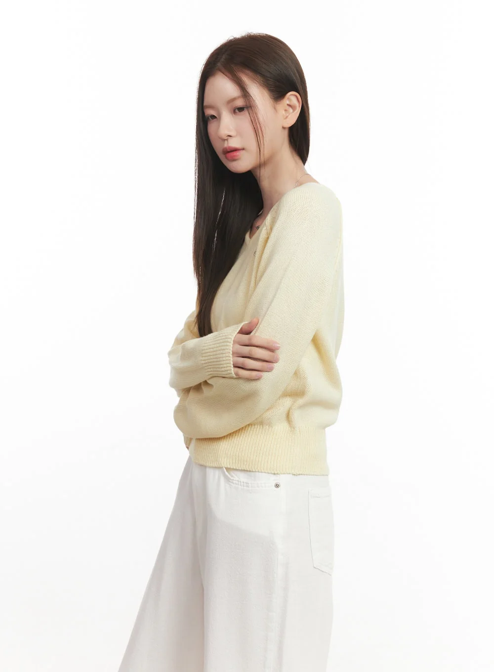 Cozy V-Neck Sweater CA502 - Image 4