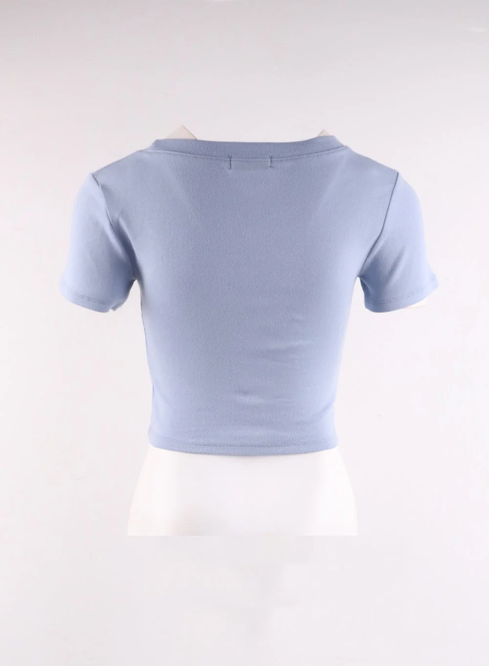 Crew Neck Slim Crop Top IF402 - Image 9