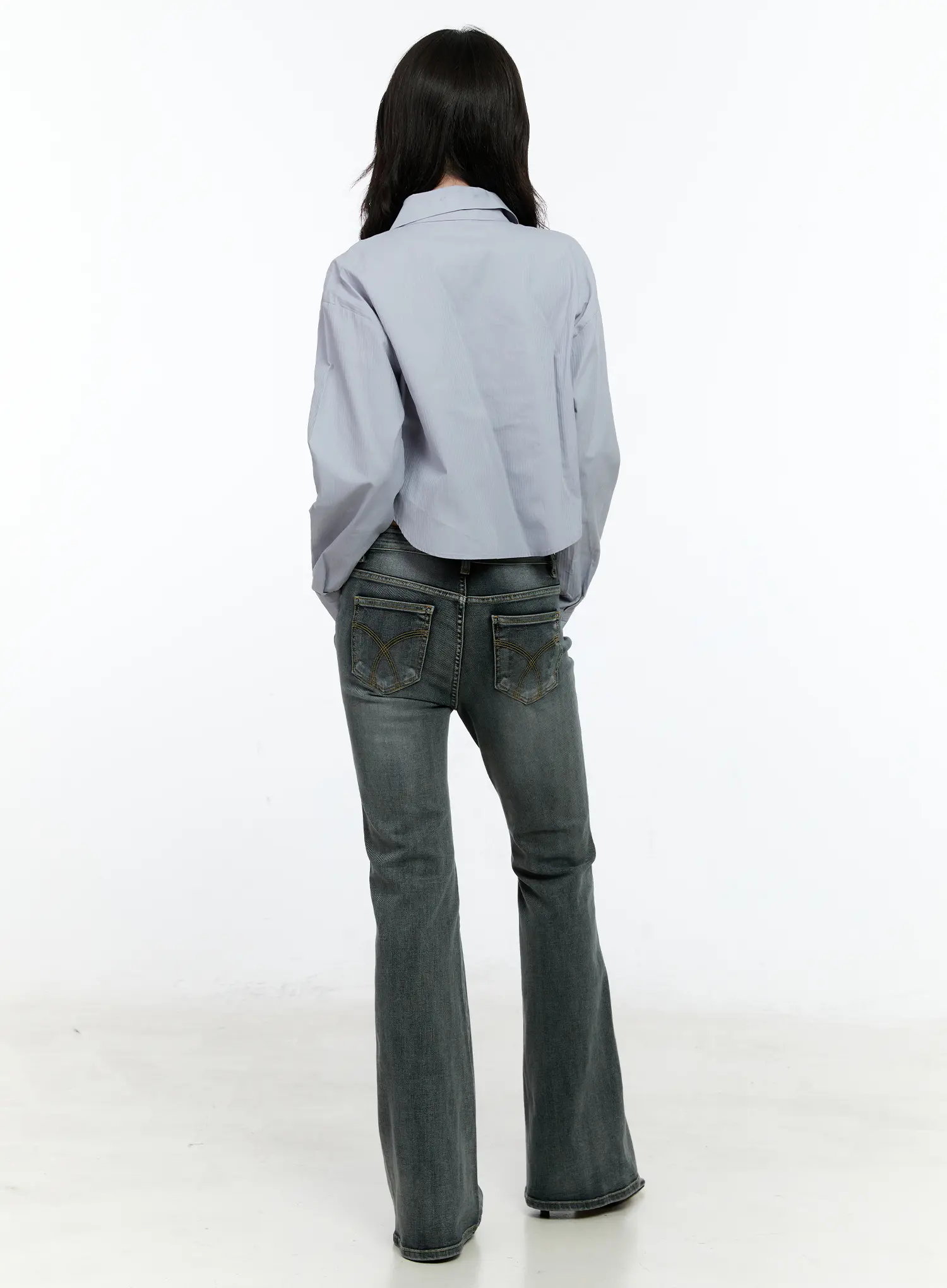 Cropped Button-Up Blouse CN517 - Image 4