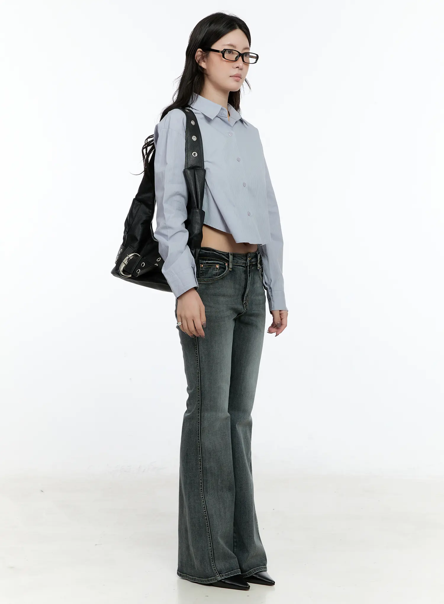 Cropped Button-Up Blouse CN517 - Image 6