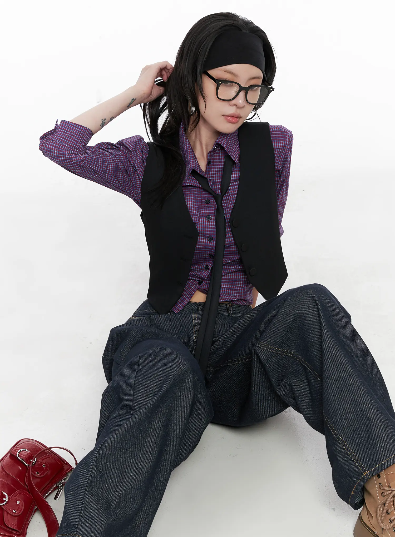 Cropped Button-Up Vest CS512