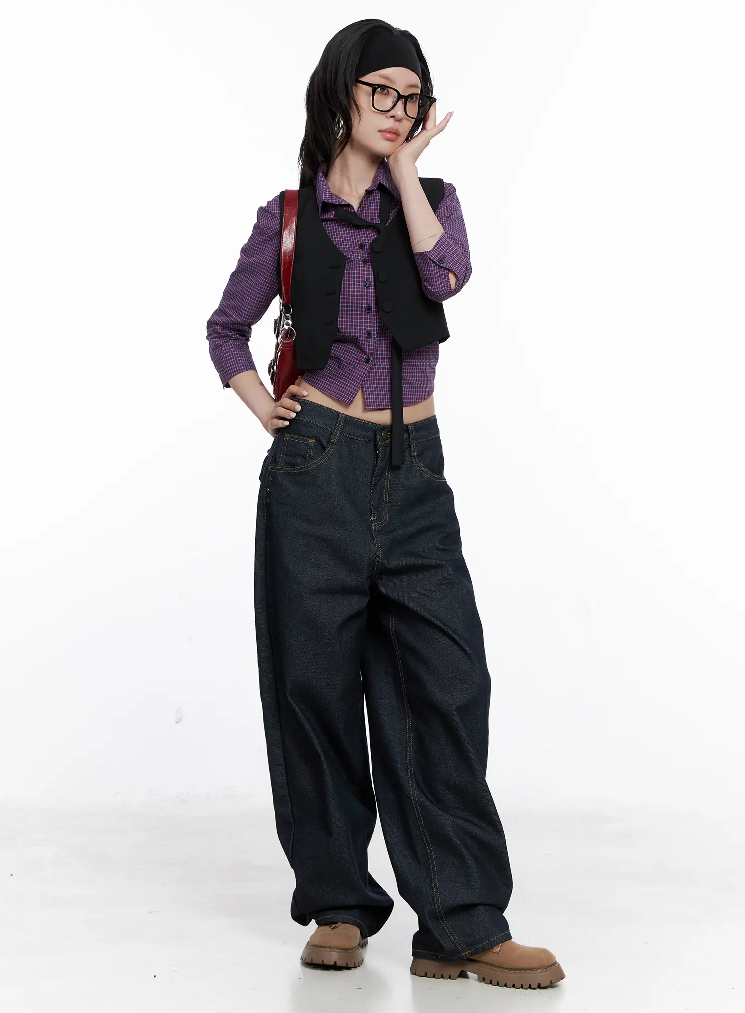 Cropped Button-Up Vest CS512 - Image 3