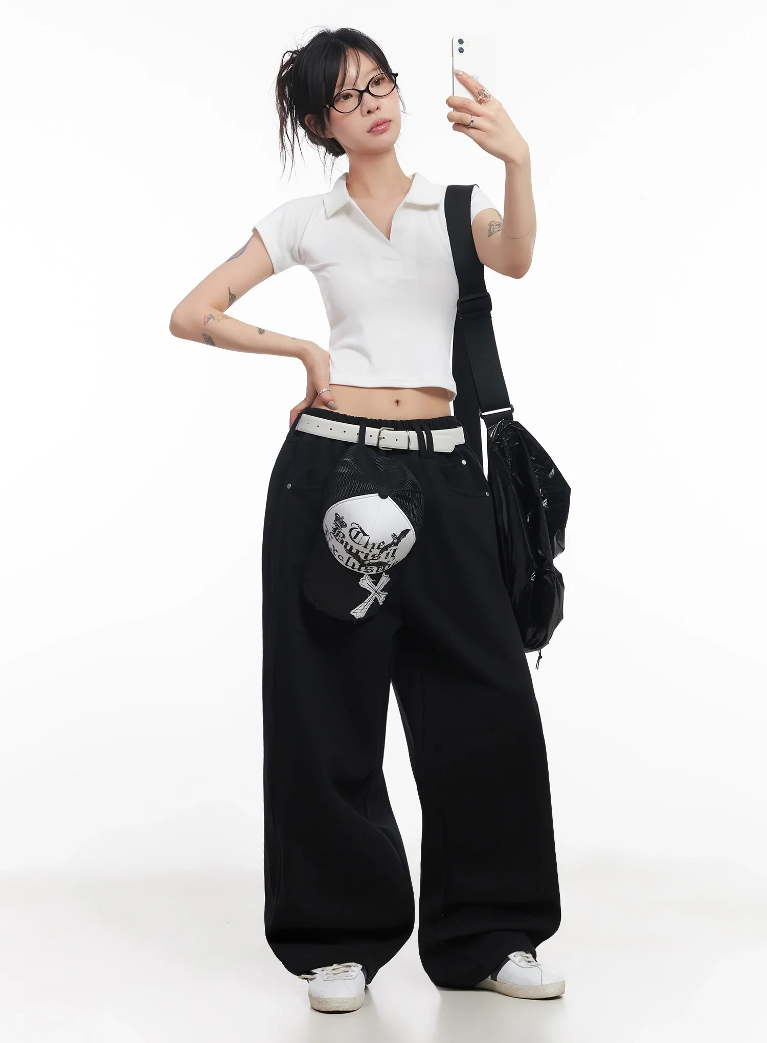 Cropped Collared Tee IC503 - Image 12