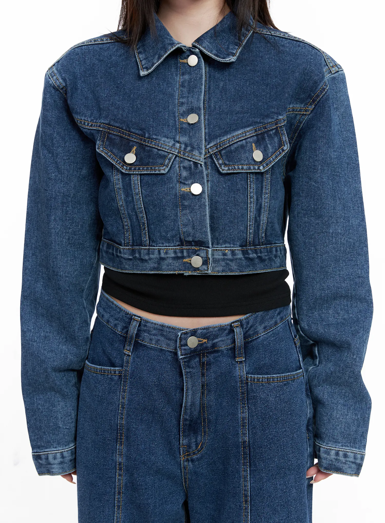 Cropped Denim Jacket CO521 - Image 9